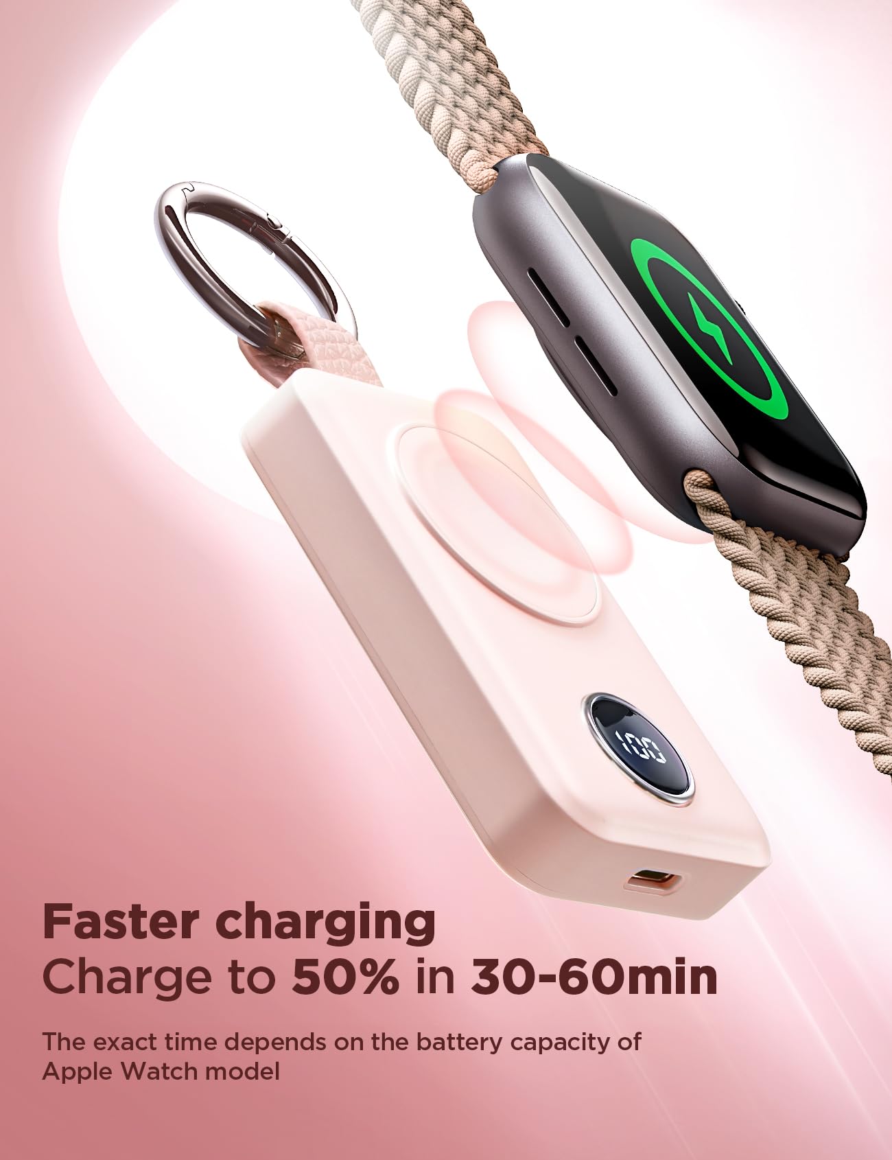 Joyroom Portable 2000Mah Wireless Charger Compatible For Apple Watch Series 10/9/8/7/6/5/4/3/2/Se/Uitra 2/Ultra, Compact Magneti