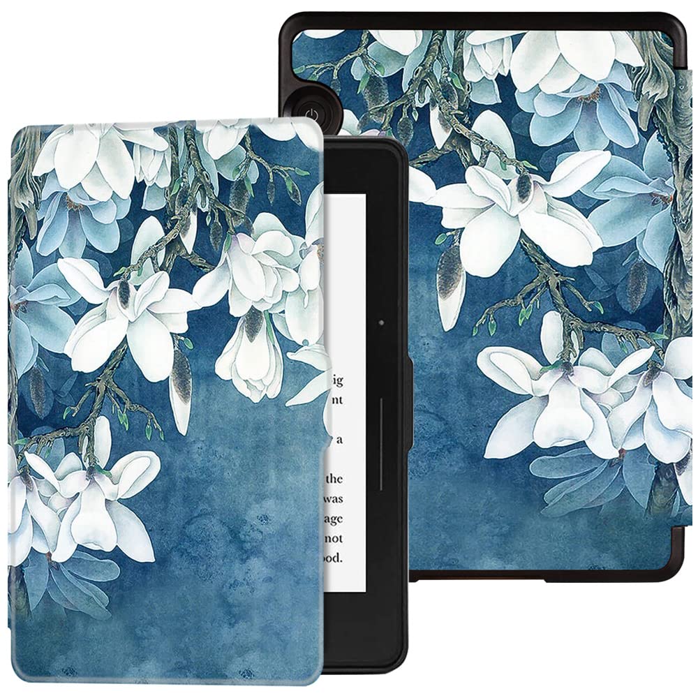 Bozhuorui Slim Case For Kindle Voyage Ereader   Lightweight Premium Pu Leather Cover With Auto Sleep/Wake (Magnolia)