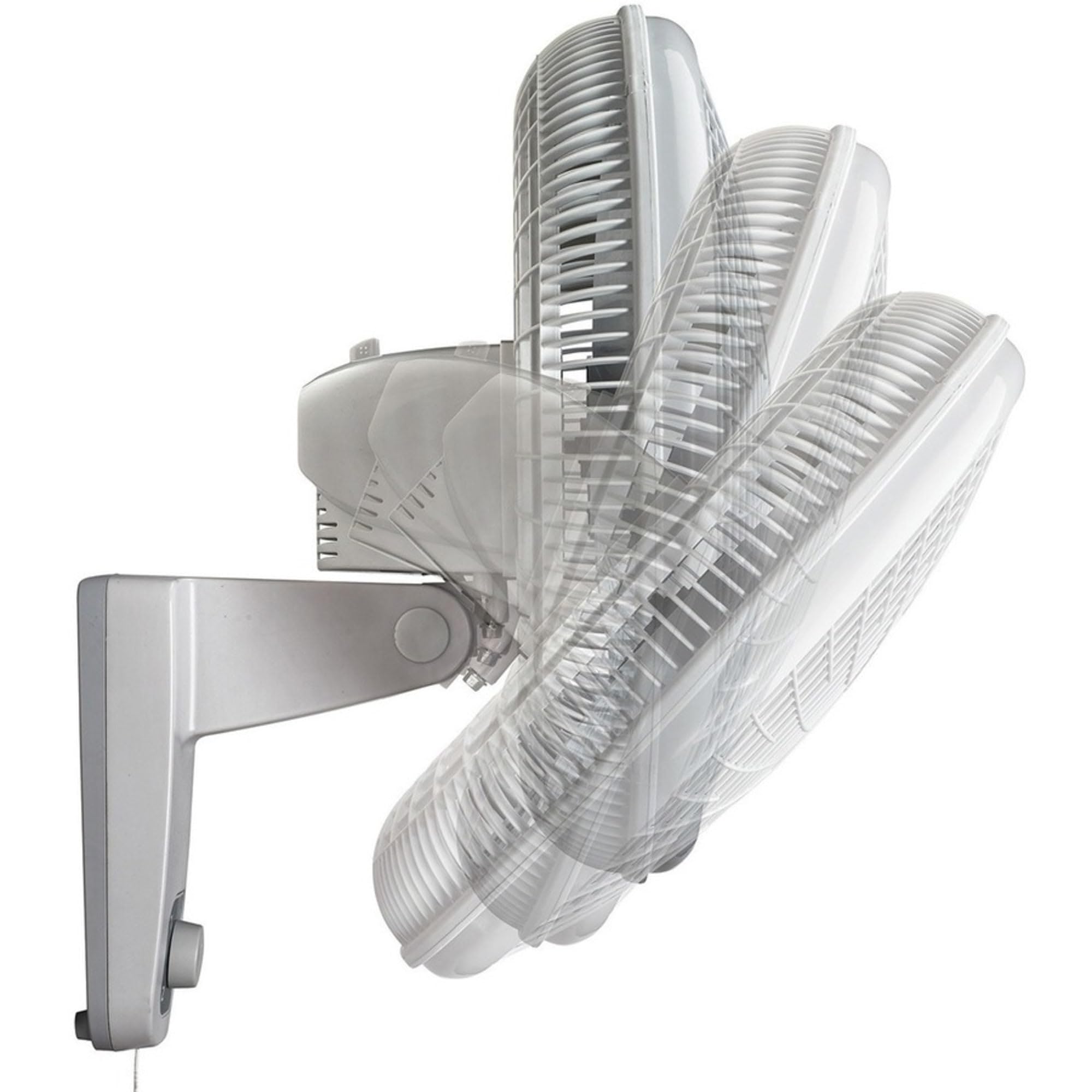 Lasko 16'' 3 Speed Oscillating Wall Mount Fan For Indoor Use, M16900, Light Grey