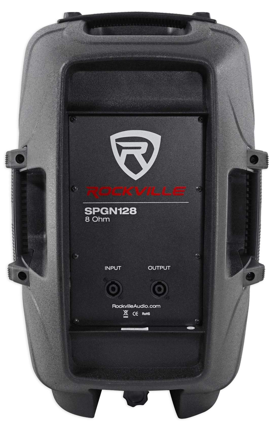 Rockville Spgn128 12 Passive 1200W Peak/ 300W Rms Dj Pa Speaker 8 Ohm, Lightweight Abs Cabinet, Twist-Lock Connections, Deep Bas