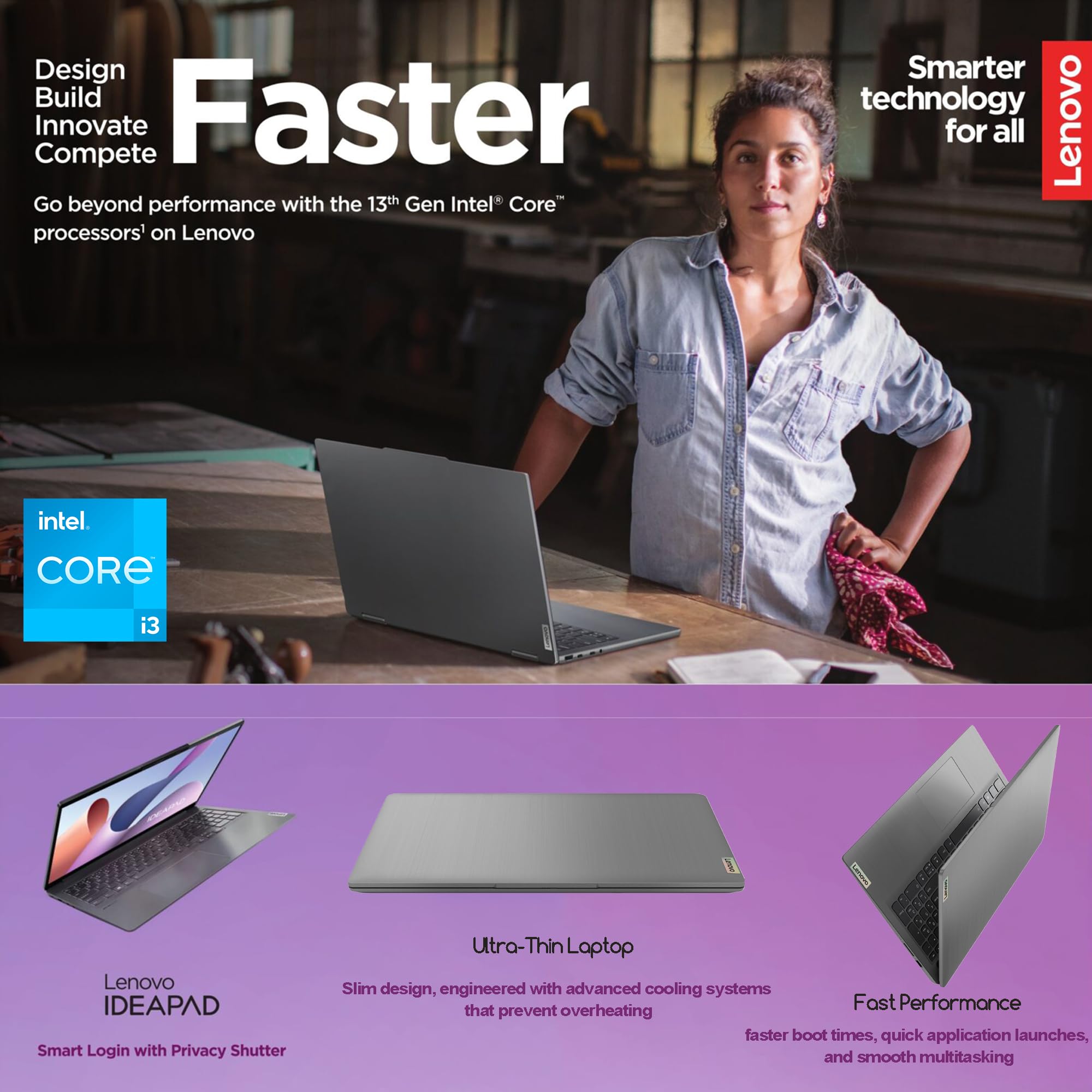 Lenovo Ideapad 3I Touchscreen Laptop With 128Gb External Hard Drive, 40Gb Ram, 2Tb Ssd, Intel Core I3, 15.6 Inch Fhd Display 192