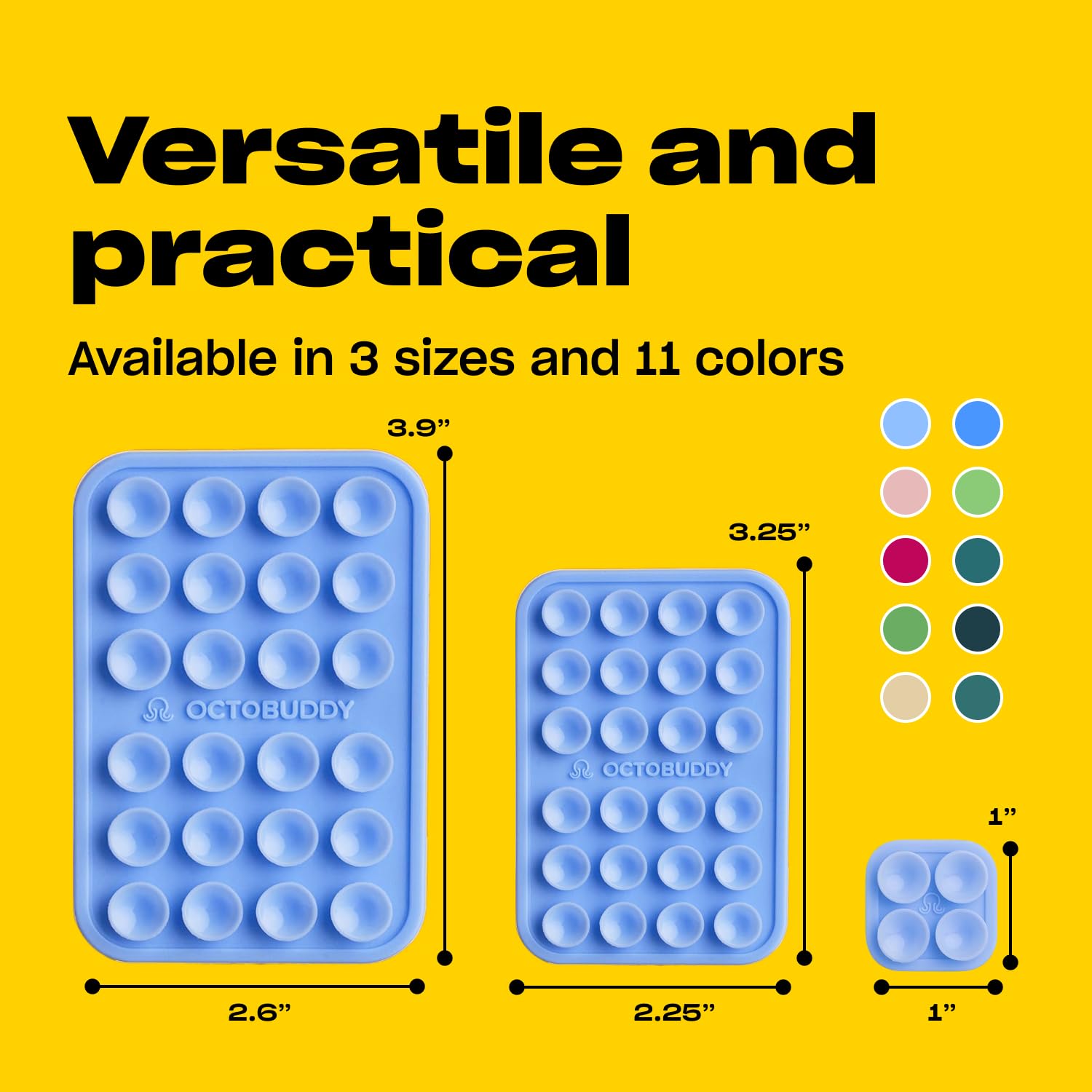 Octobuddy   Silicone Suction Phone Case Adhesive Mount   Hands Free, Strong Grip Holder For Selfies And Videos   Durable, Easy T