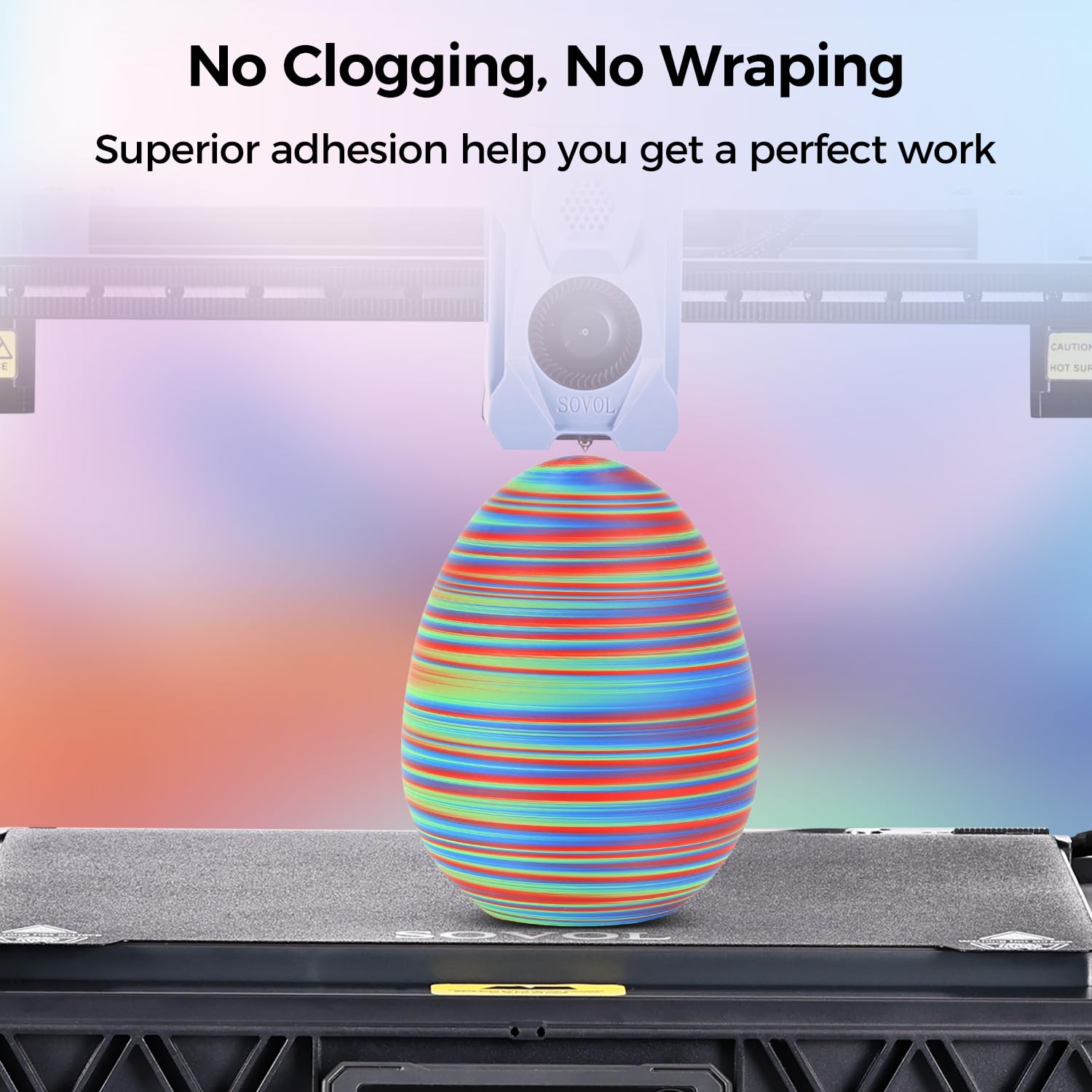 Sovol Matte Pla Filament Rotated Tri Color Co Extrusion 1.75Mm, Fast Change 3D Printer Filament 1Kg/ 2.2Lbs, Matte Red Green Blu