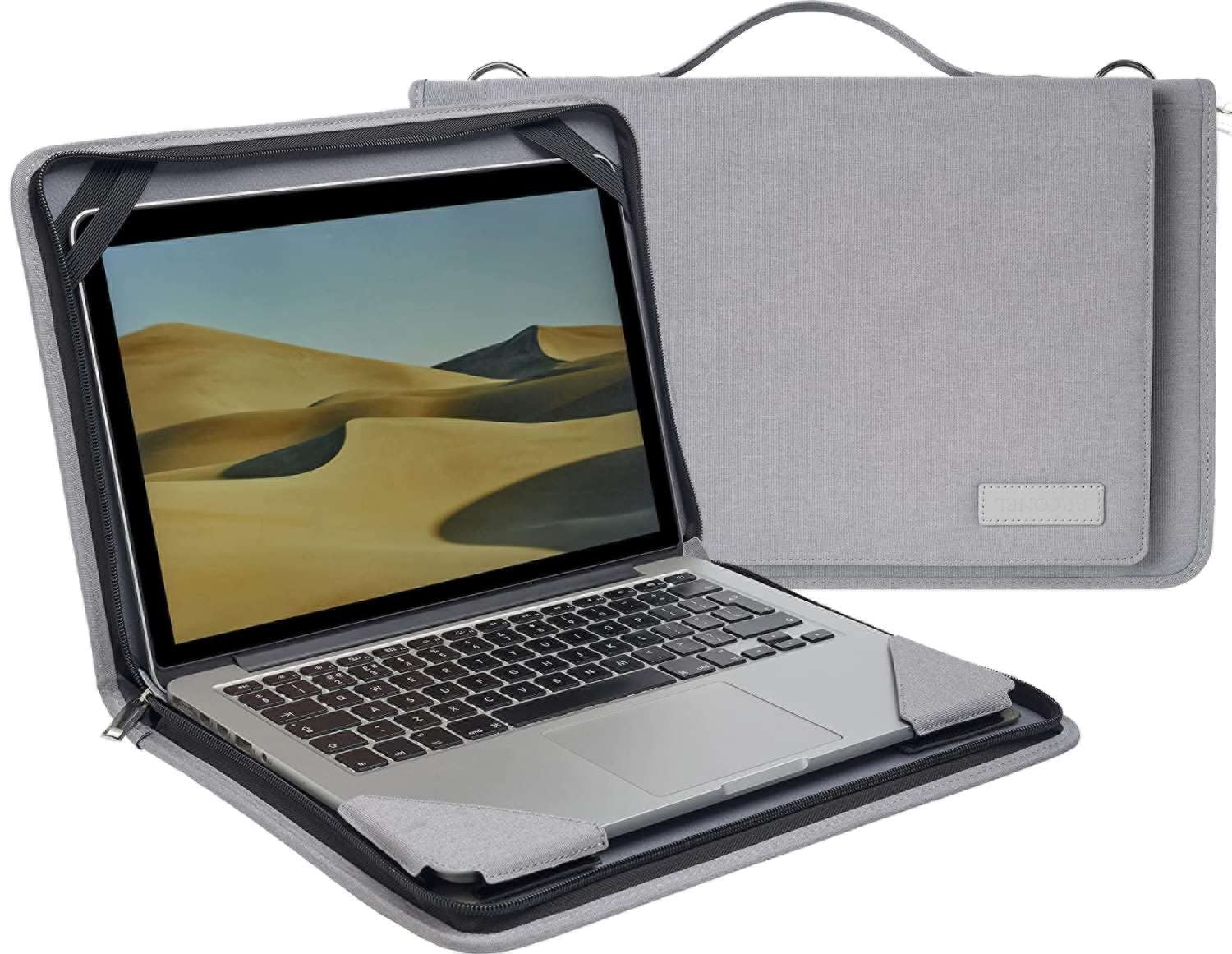 Broonel   Contour Series   Grey Heavy Duty Leather Protective Case   Compatible With Lg Gram 16 16Z90R K.Aa78A1 16'' Laptop