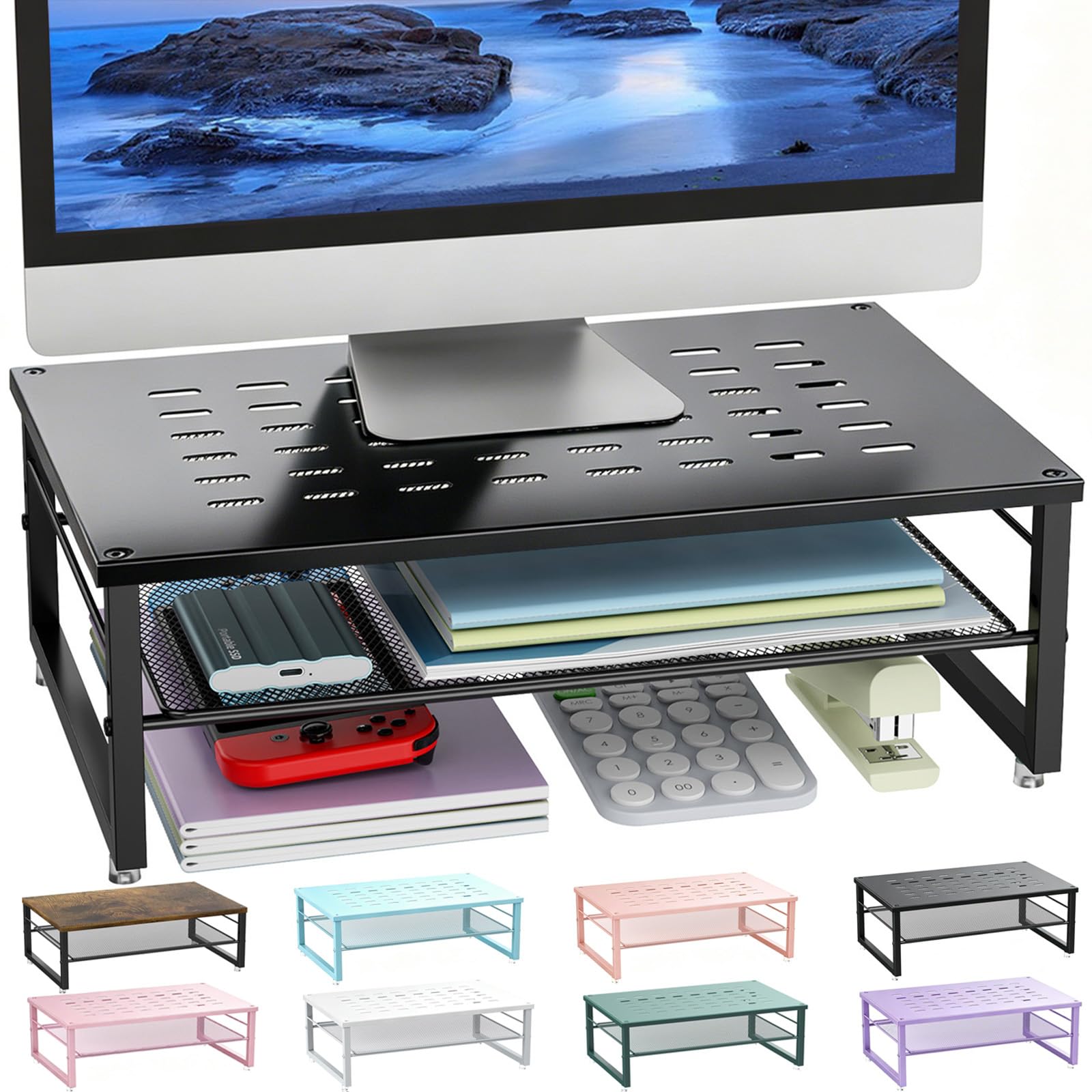 gianotter 2Tier Metal Monitor Stand Riser