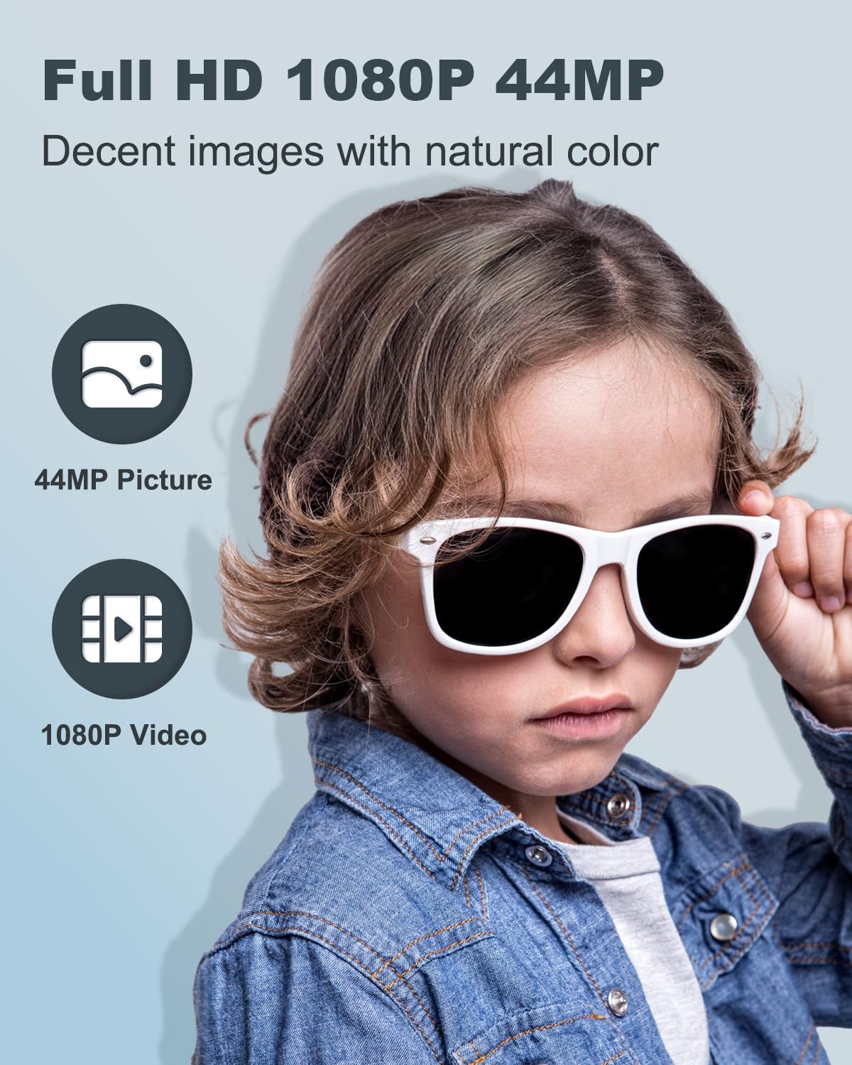 Digital Camera, Fhd 1080P Kids Camera, 44Mp Point And Shoot Digital Cameras With 32Gb Card, 16X Digital Zoom, Anti Shake, Compact Small Cameras For Boys Girls Teens Students, Black