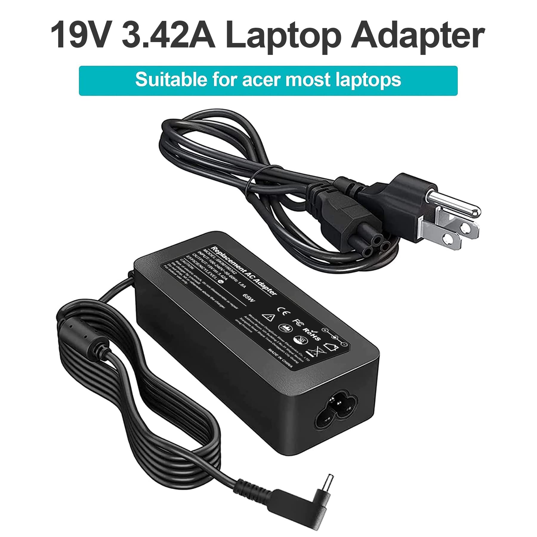 Pa 1450 26 Acer Charger Compatible With Acer Aspire A515 54 Charger For Acer A115 31 C0Yl Charger And Acer Chromebook C720 Charg