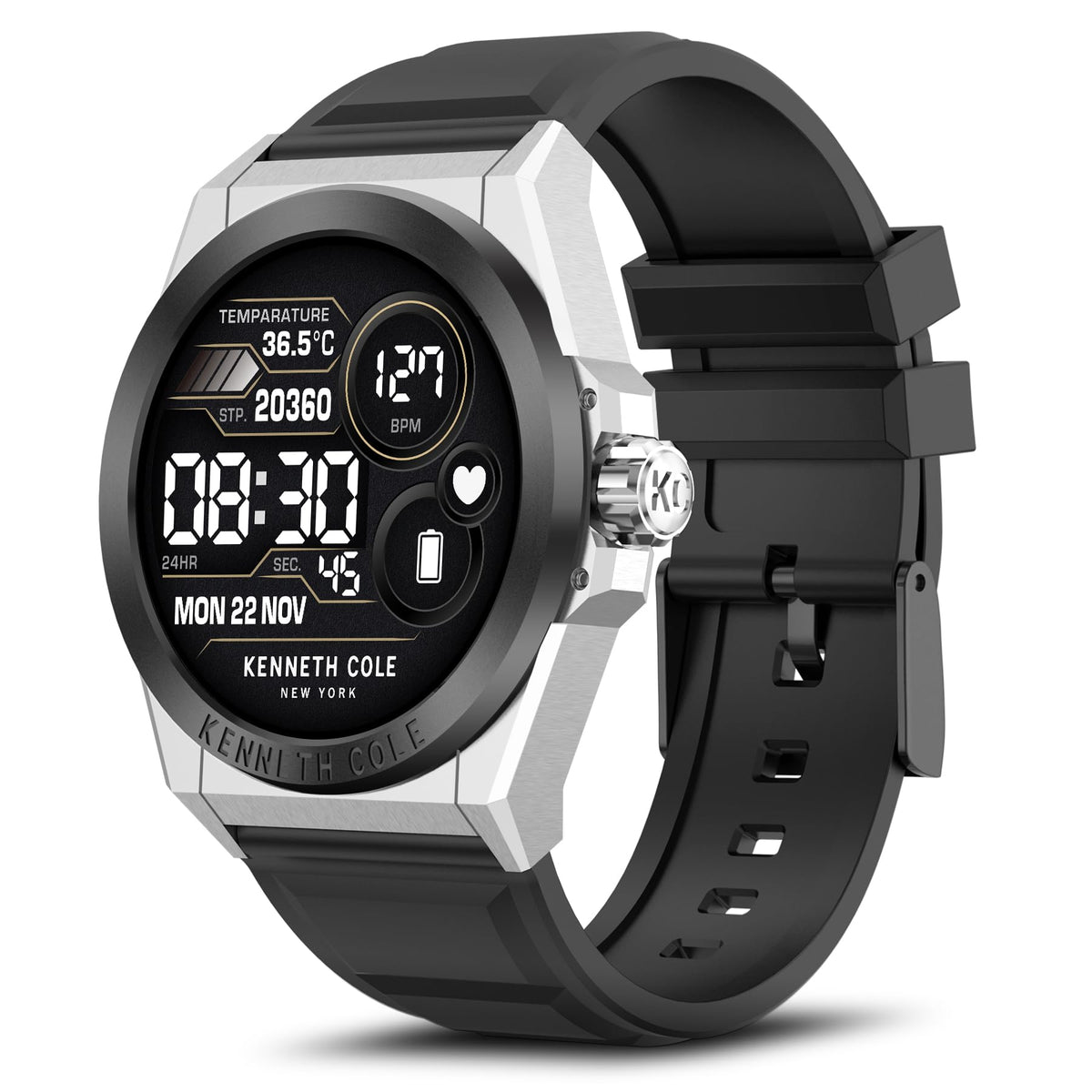 Bribejat Smart Watch For Men, Hd 1.32 ' ' Stainless Steel Case Smartwatch, Waterproof Fitness Tracker Pedometer Spo2/Heart Rate/