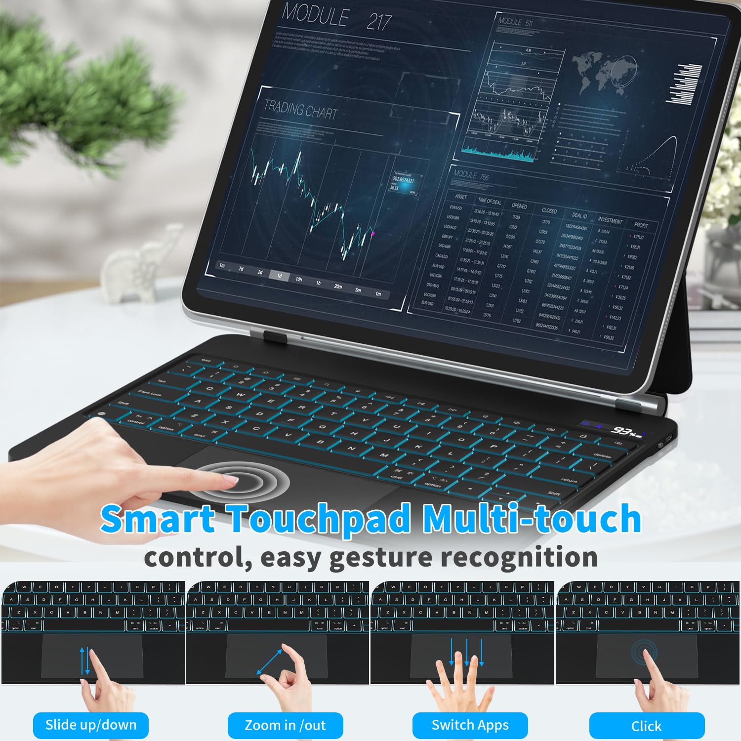 Emoonland Keyboard Case For Ipad Air 13 Inch M2 2024 And Ipad Pro 12.9 Inch 6Th/5Th/4Th/3Rd Gen, Magic Keyboard Ipad Pro 12.9