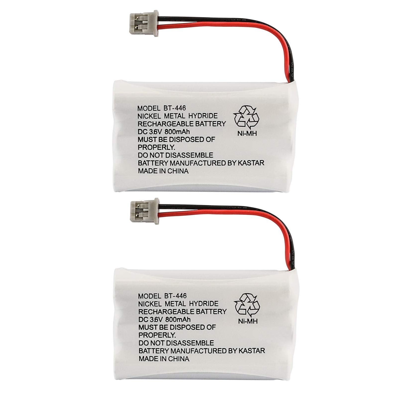 Uniden Bbty0504101 Model Bt446 Nickel Metal Hydride Rechargeable Cordless Phone Batteries (Pack Of 2) For Use With T94 Series, T