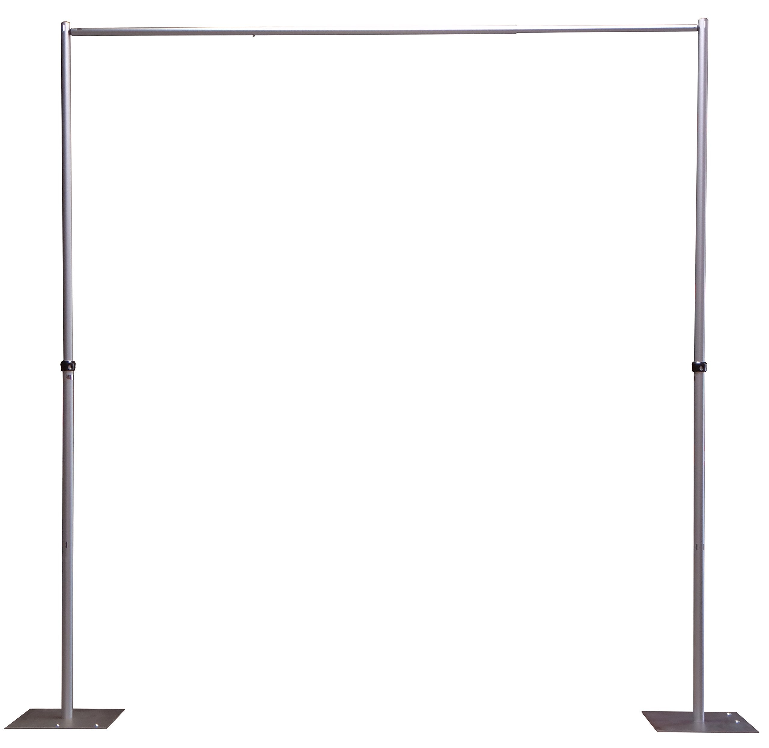 OnlineEEI, Adjustable Height Pipe and Drape Backdrop or Room Divider Kit, 7ft to 12ft High x 7ft to 12ft Wide, Premier Drape Not