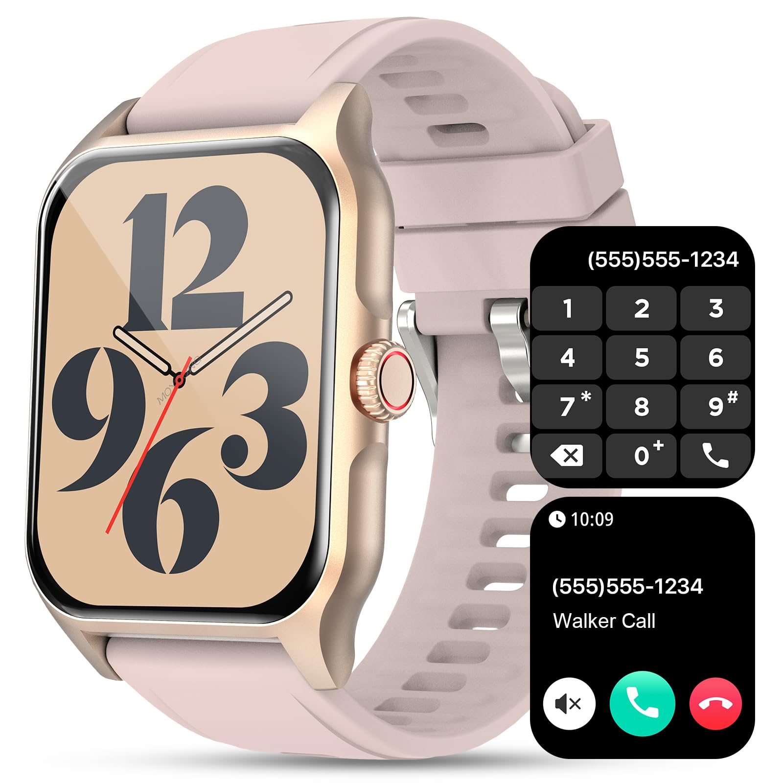 WalkerFit Smart Watches for Women: Fitness Watch for Android, Gifts for Her, Smartwatch with Heart Rate Monitor Sleep/Stress, Wa