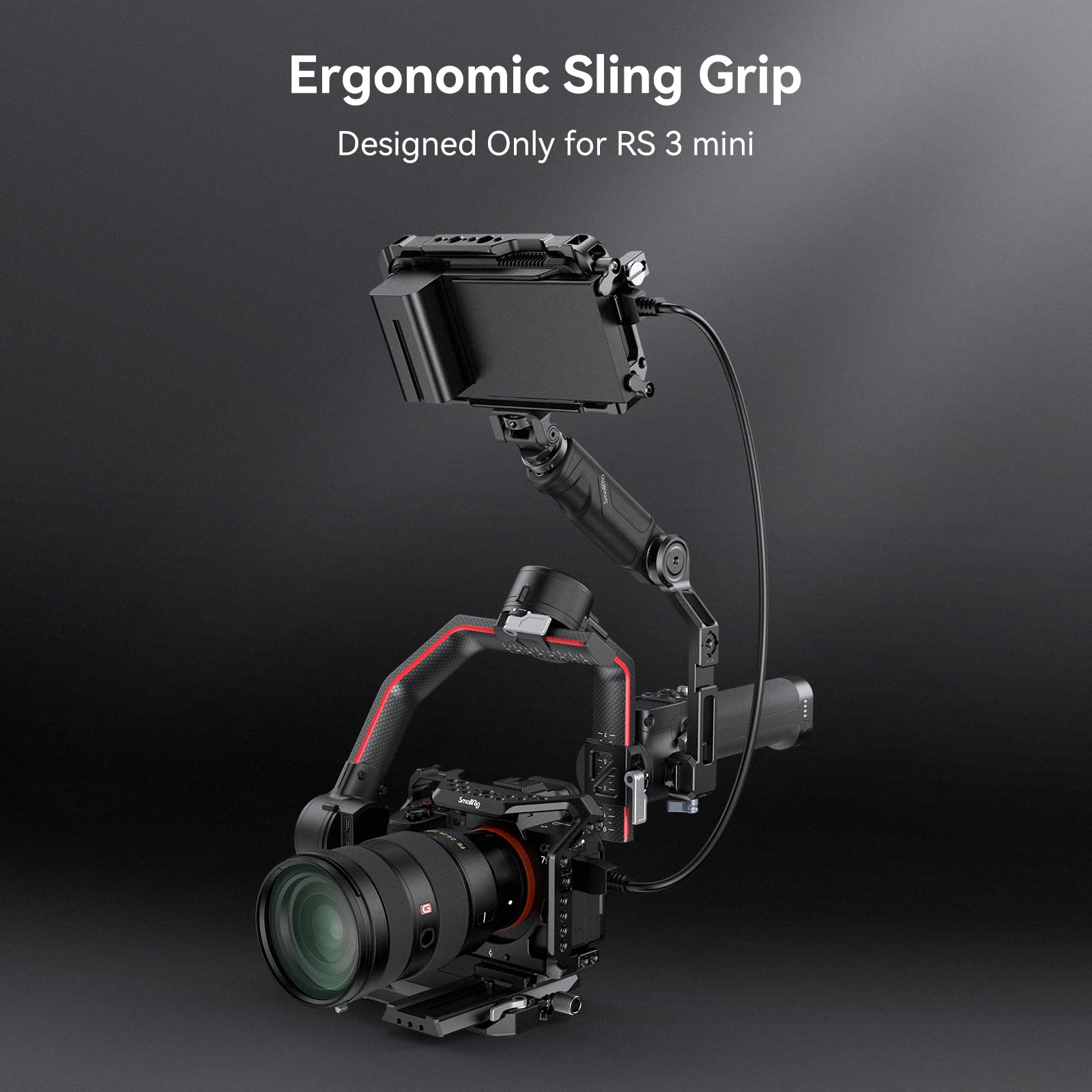 Smallrig Plastic Lightweight Adjustable Handle Sling Handgrip Only For Dji Rs 3 Mini Gimbal Handheld Stabilizer, With Nato Clamp