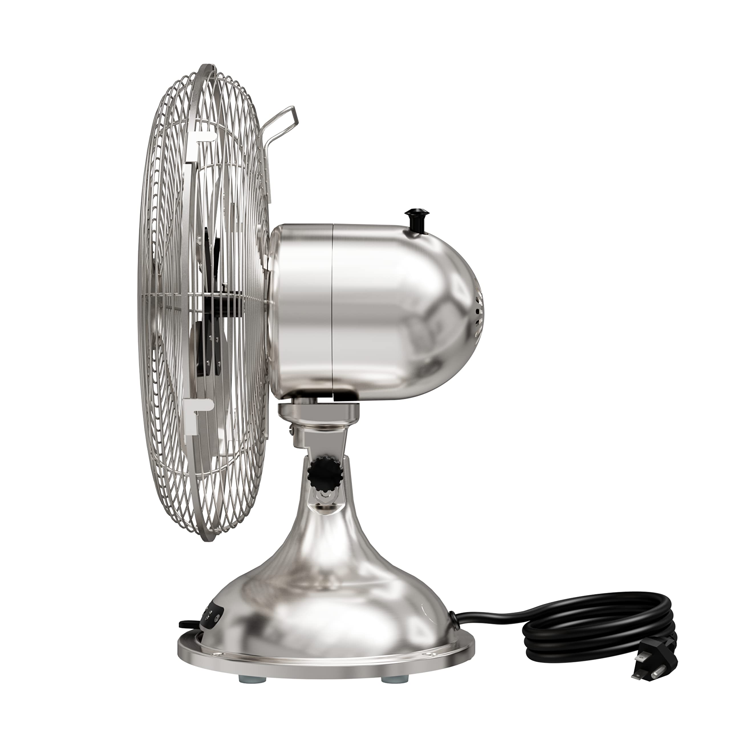 Hunter Classic D12 Portable Desk Fan 12 Inch, 3 Speed, Brushed Nickel, 97315