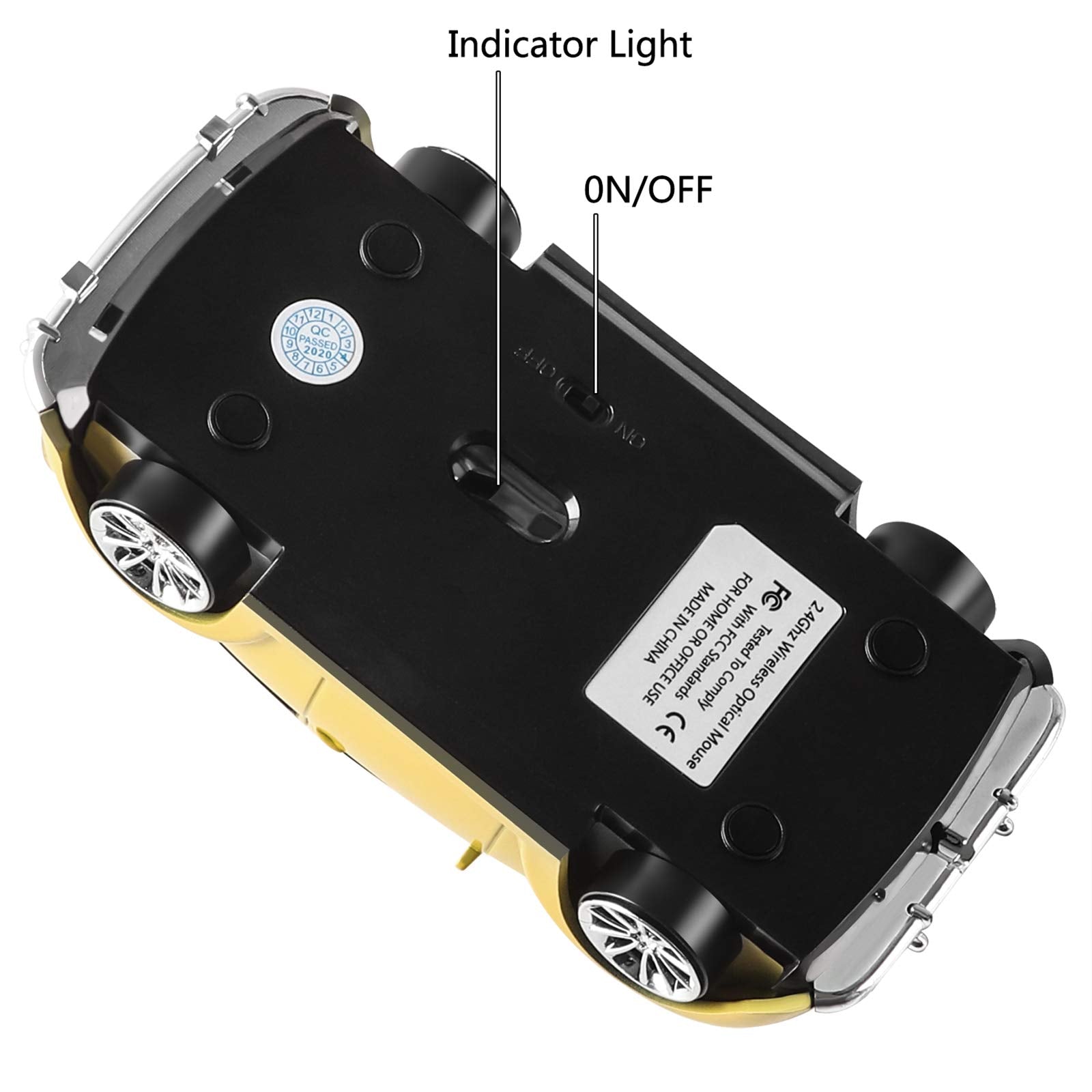 Usbkingdom 2.4Ghz Wireless Mouse Cool 3D Sport Car Shape Ergonomic Optical Cordless Mice With Usb Receiver For Pc Laptop Compute