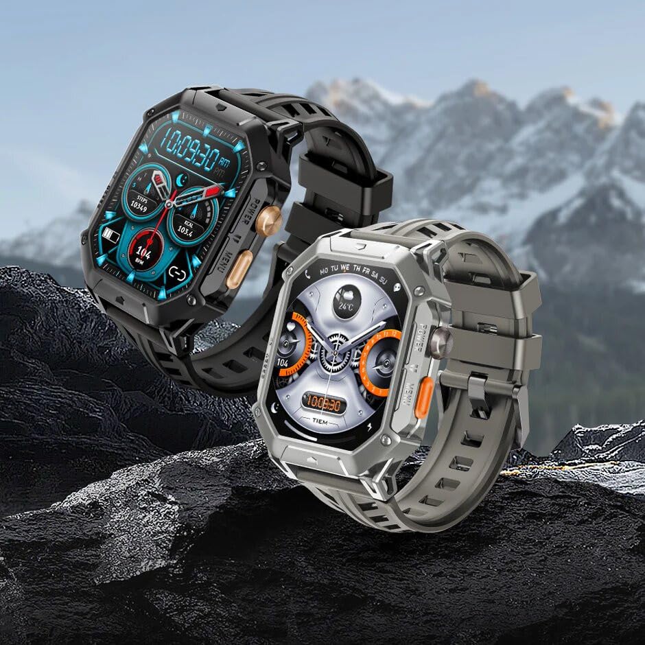 Haylou Military Smart Watch For Men,2.13'' Amoled Hd Display, Outdoor Sports Fitness Watch With Bluetooth Call(Answer/Make),100+