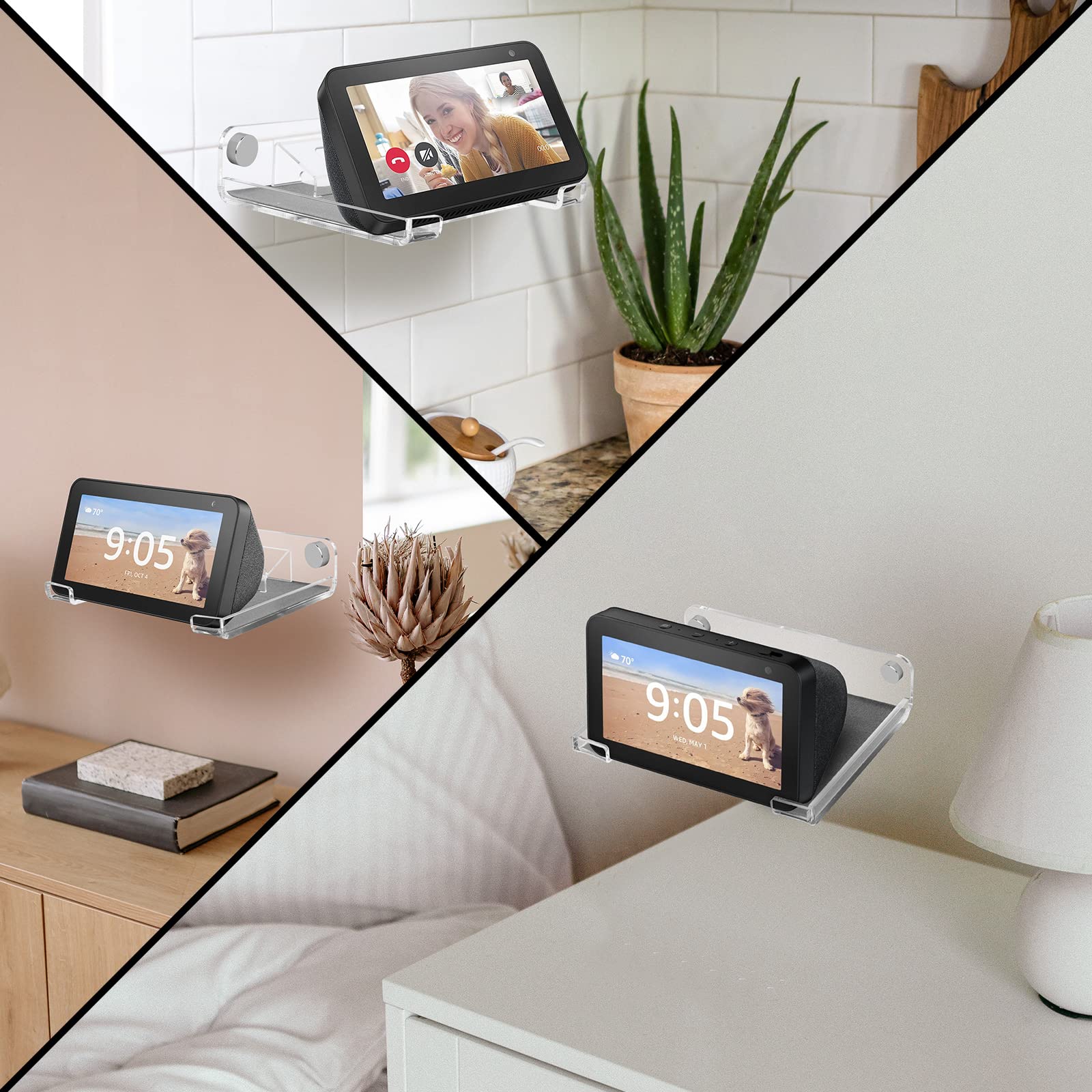 Txesign Show 5 Wall Mount Holder Acrylic Stand Shelf Compatible With Show 5 (1St & 2Nd Gen)