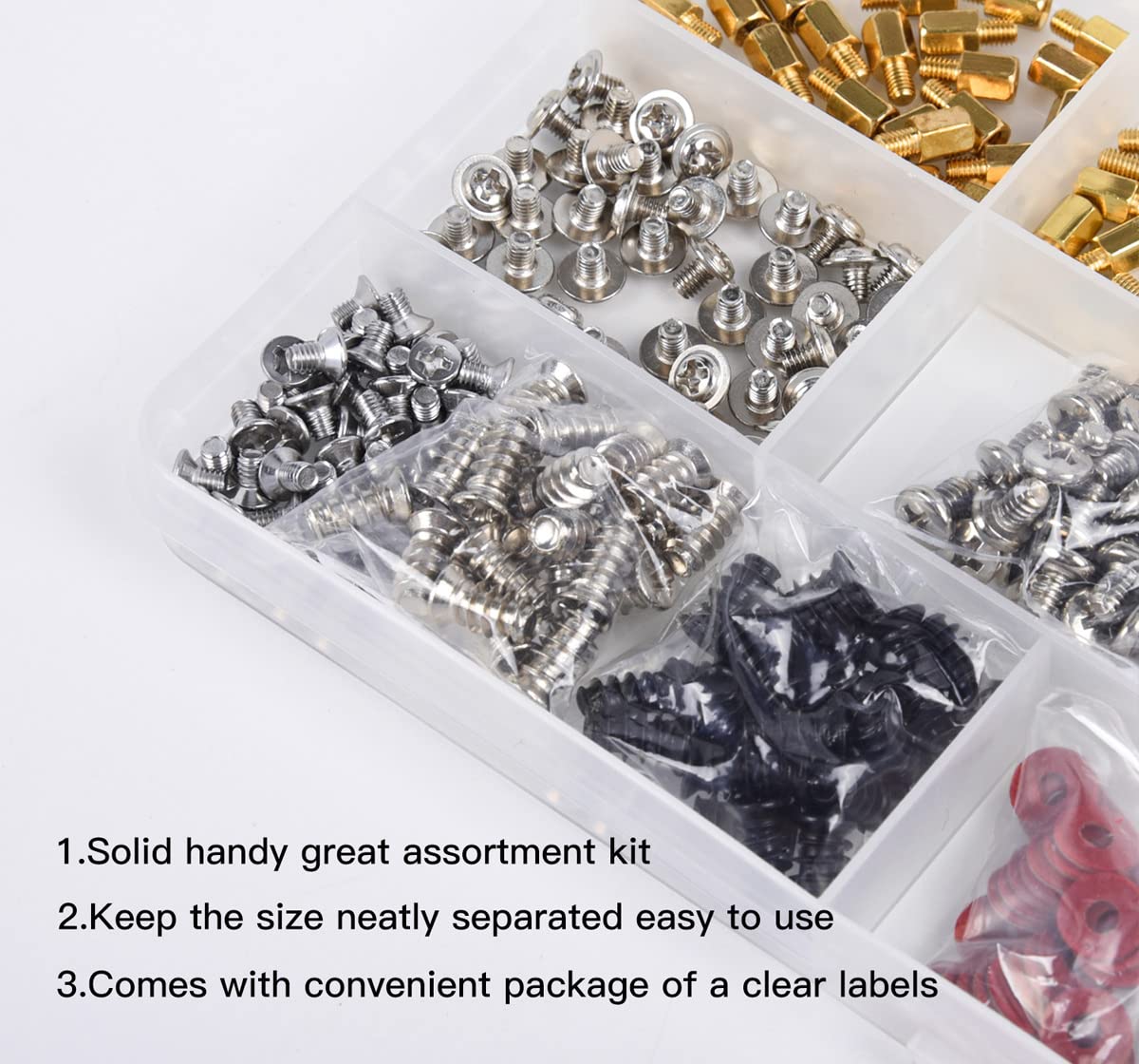 502Pc Computer Motherboard Screws Kit, Motherboard Standoffs Screws For Universal Hdd Hard Drive, Ssd, Pc Case, Pc Fan, Power Su