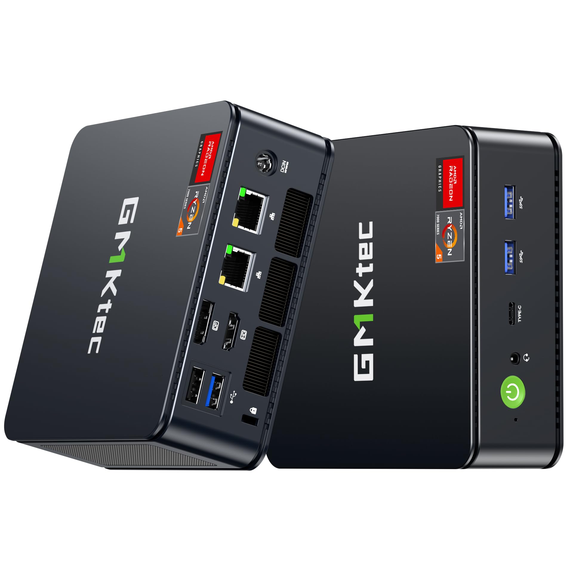 GMKtec M6 Ultra Gaming Mini PC Ryzen 7640HS (Upgraded 6600H/ 6800U), 16GB RAM DDR5 1TB SSD Dual NIC LAN 2.5GbE Desktop Computers