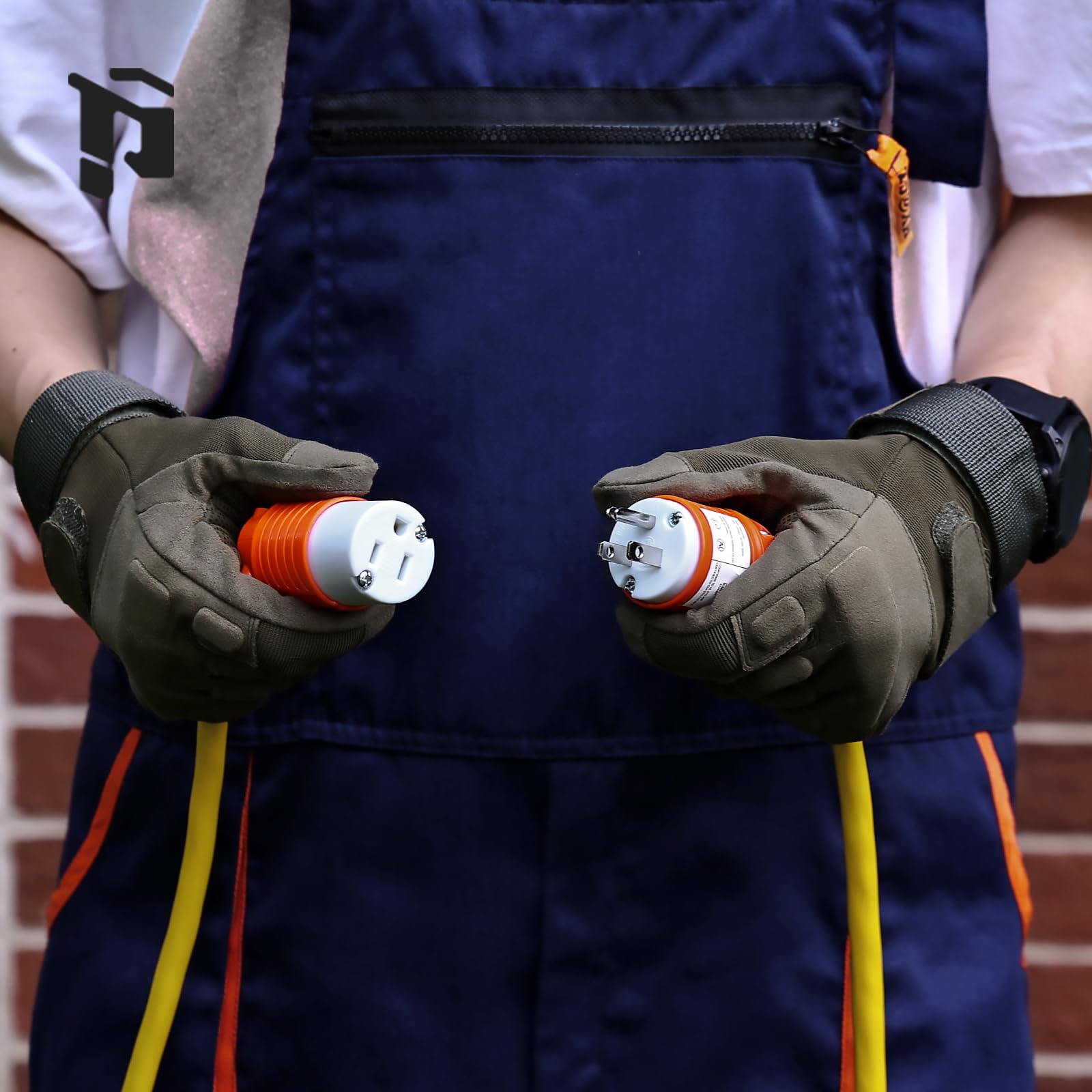 Plugtul Extension Cord Ends Male And Female, Replacement Plug & Connector Set, 3 Prong, 15Amp, 125Volt, Nema 5 15P & Nema 5 15R,