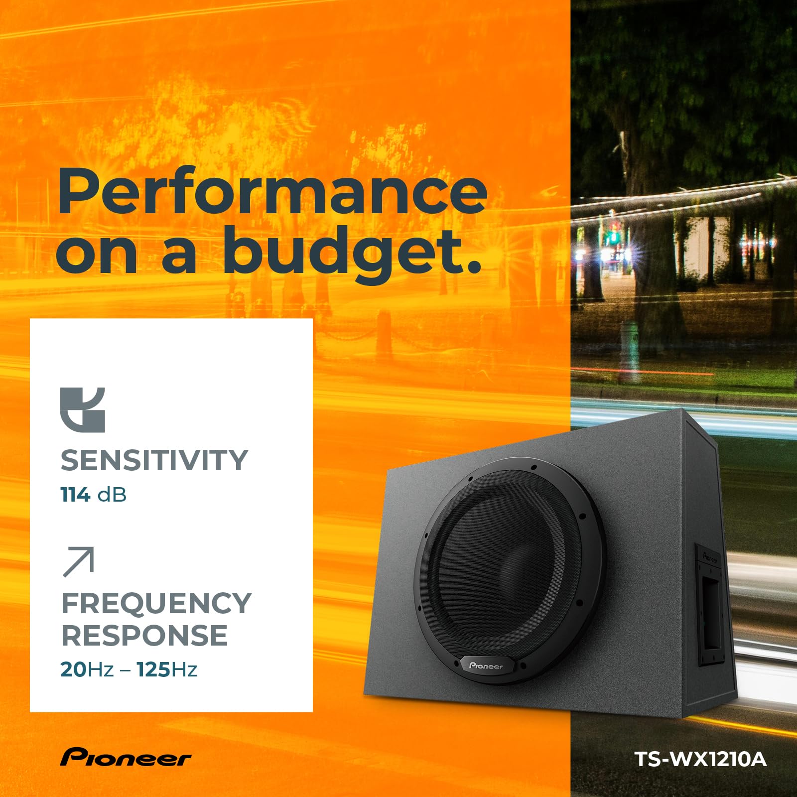 Pioneer 12'' Active Sealed Enclosure Built In Amp 1300 Watts Max