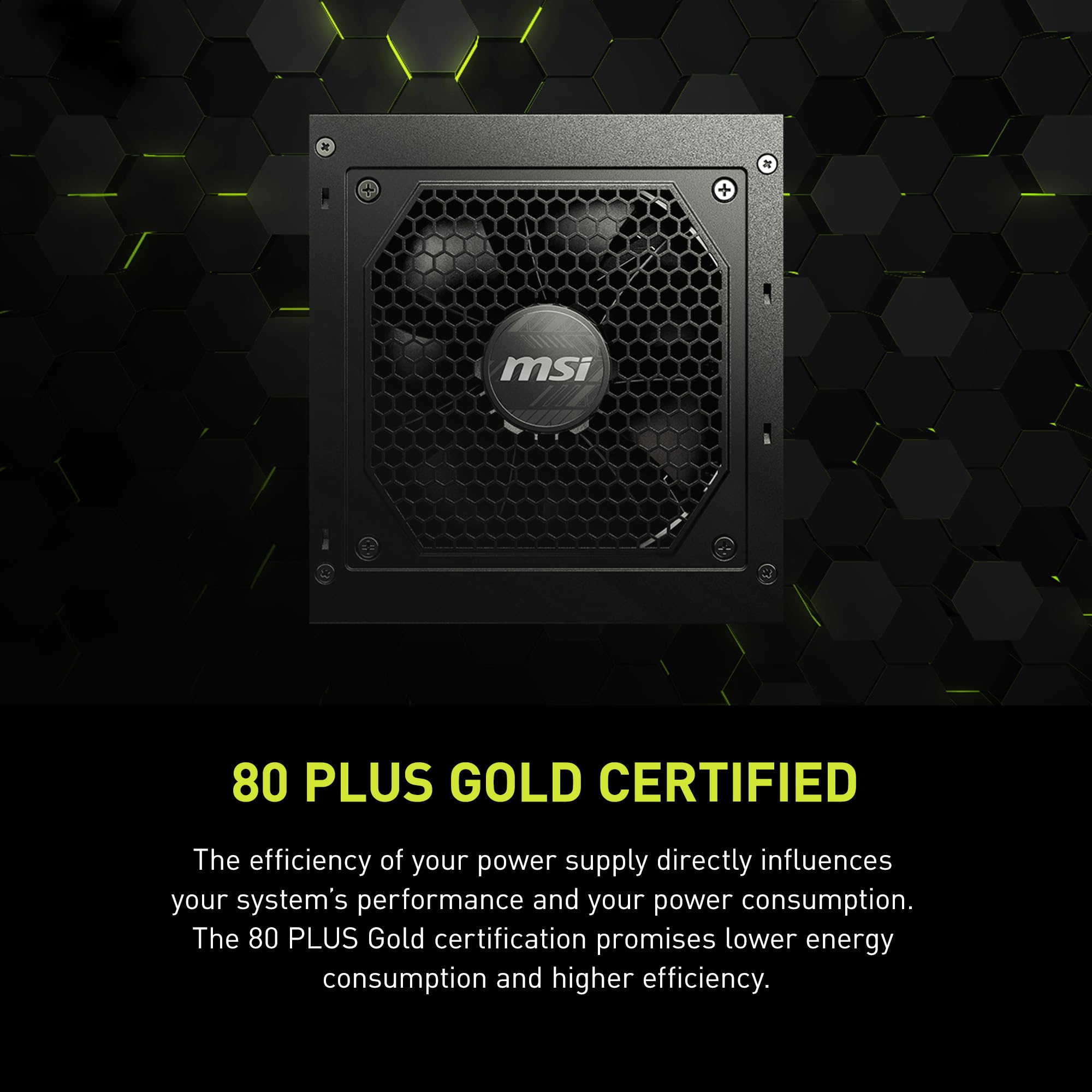 Msi Mag A750Gl Pcie5, Fully Modular Compact Gaming 750W Power Supply, 80+ Gold, Atx 3.1 & Pcie 5.1 Ready, Native Dual-Color 12V-