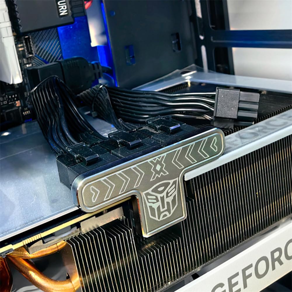 Nfhk 12Vhpwr Atx3.0 Pci E 5.0 Power Modular To Three Atx 8P Adapter For 4080 5090Ti 16Pin 12+4P Graphics Card Down Angled 90 Deg