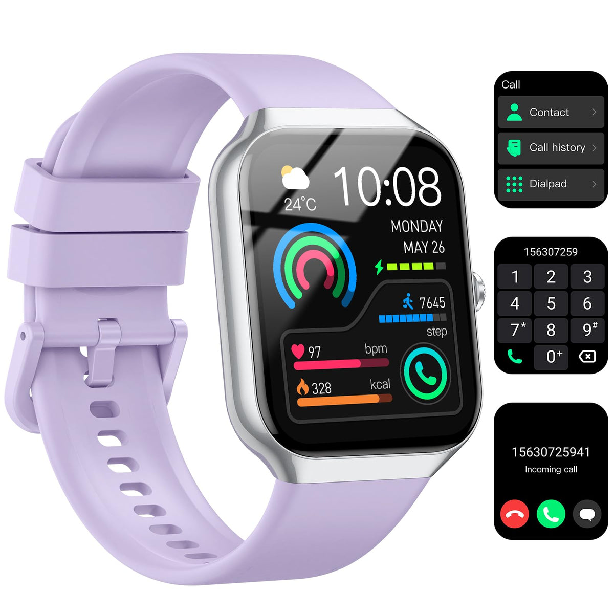 Smart Watch For Men Women (Answer/Make Call), 1.96 '' Hd Smartwatch With Heart Rate/Sleep Monitor/Pedometer/Calories, 113+ Sport