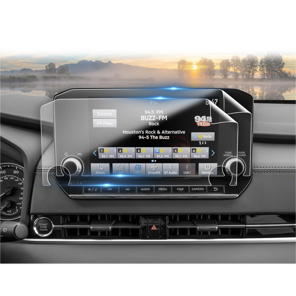 Cdefg For 2022 2023 2024 2025 Mitsubishi Outlander Screen Protector For Outlander Accessories Se Black Edition Se Launch Sel 9' Ar Film Anti Glare Ultra Clear (2Pcs)
