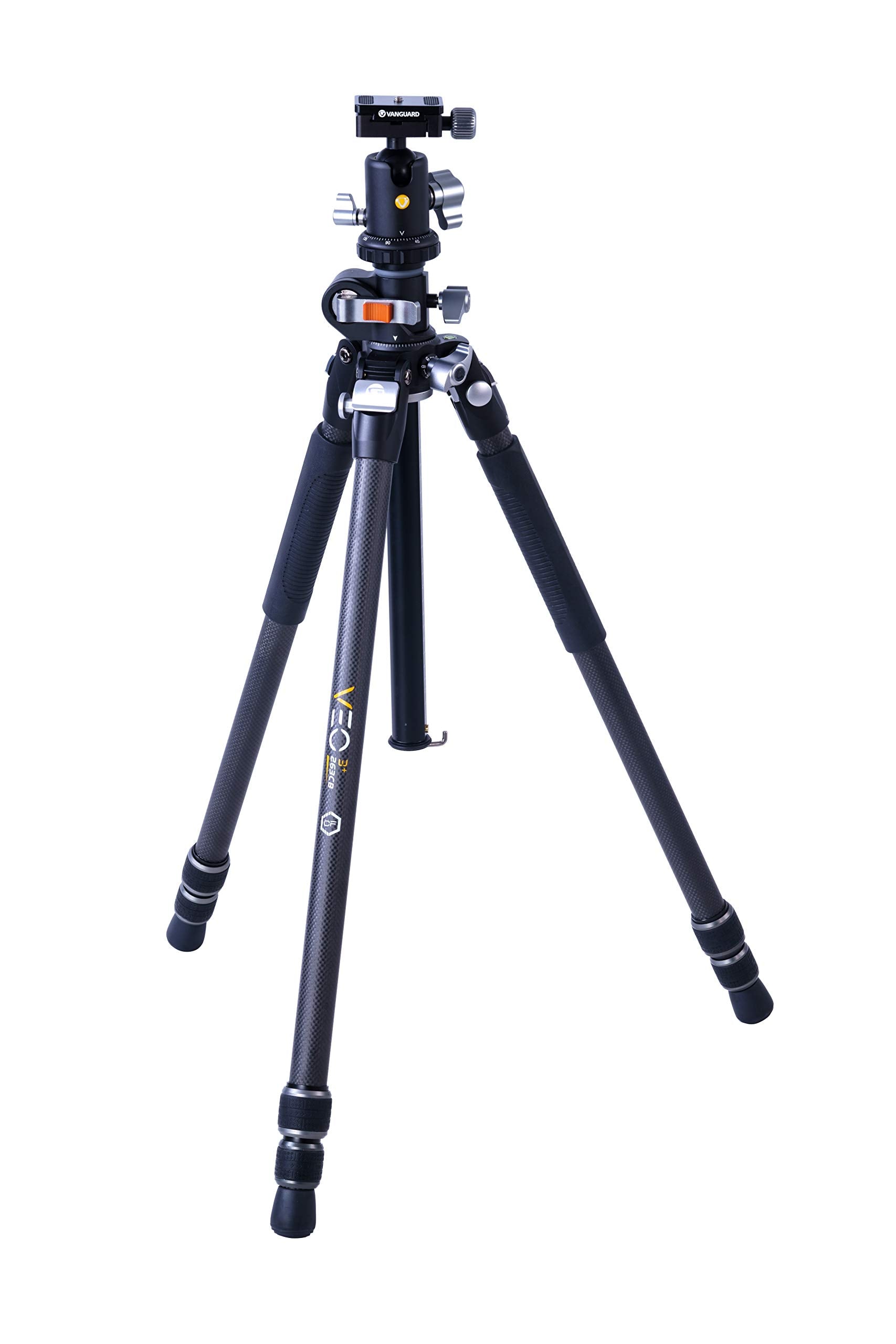 Vanguard Veo3+263Cb Carbon Fiber Tripod With Ball Head And Multi Angle Center Column For Overhead Shots