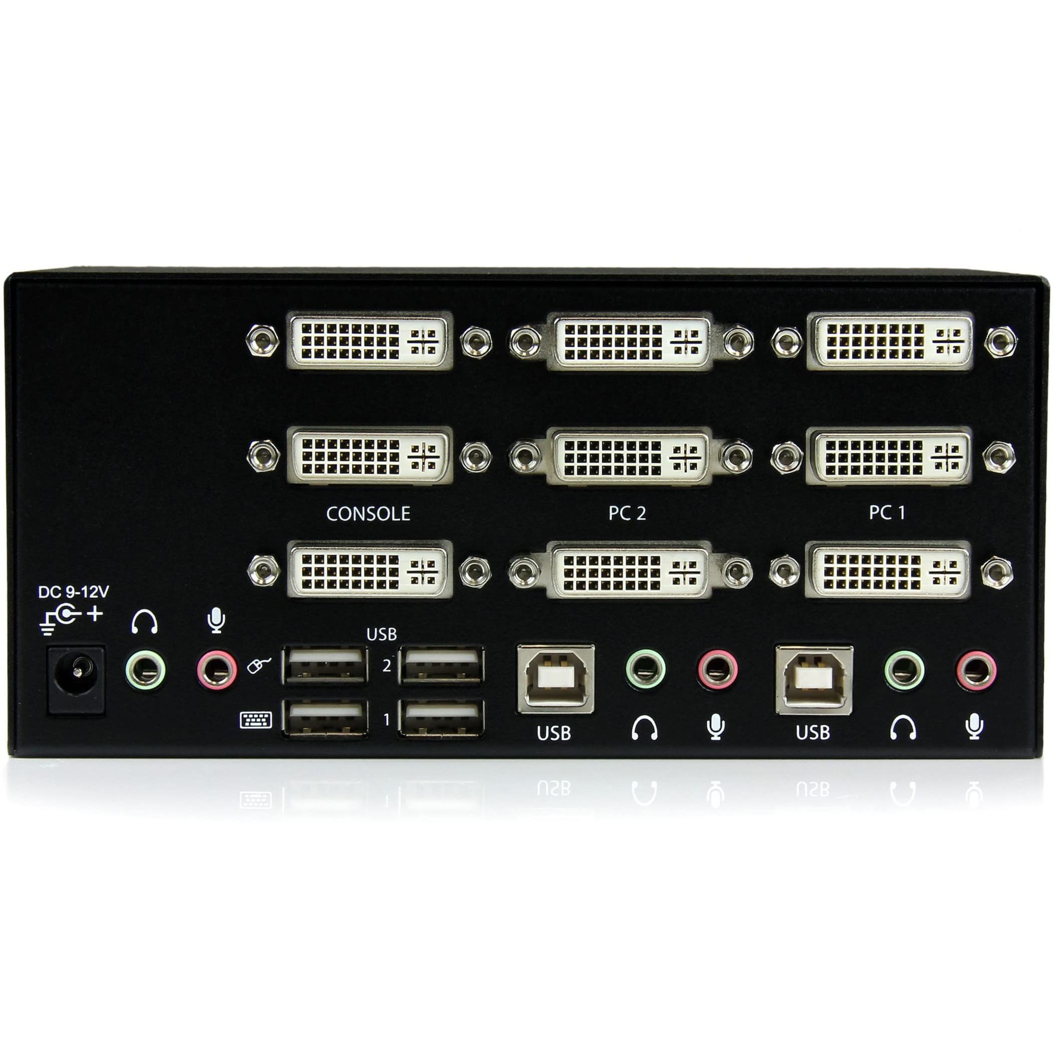 Startech.Com 2 Port Triple Monitor Dvi Usb Kvm Switch With Audio & Usb 2.0 Hub   Multi Monitor Kvm   Dual Port Kvm Switch (Sv231