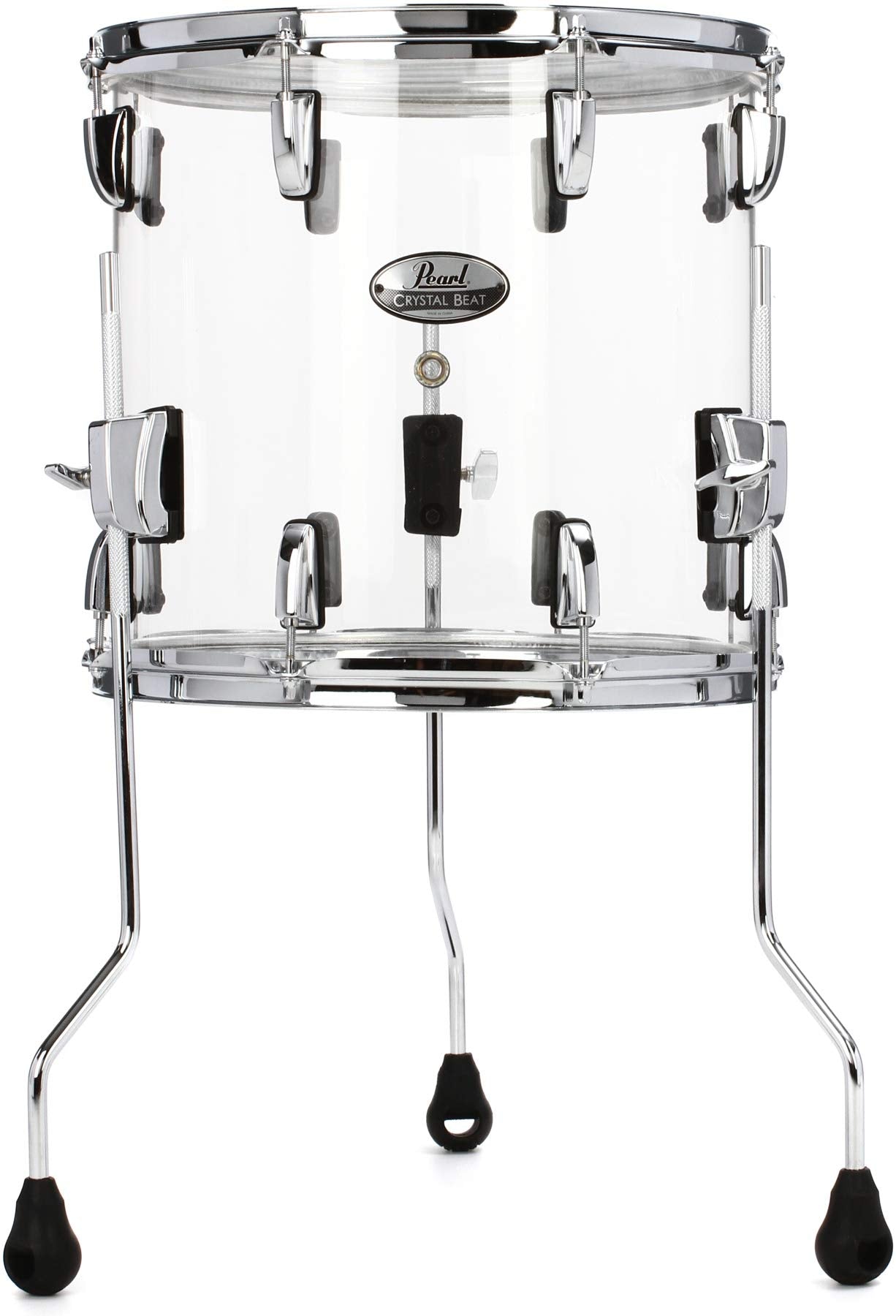 Pearl Crystal Beat Floor Tom   14 Inches X 13 Inches Ultra Clear