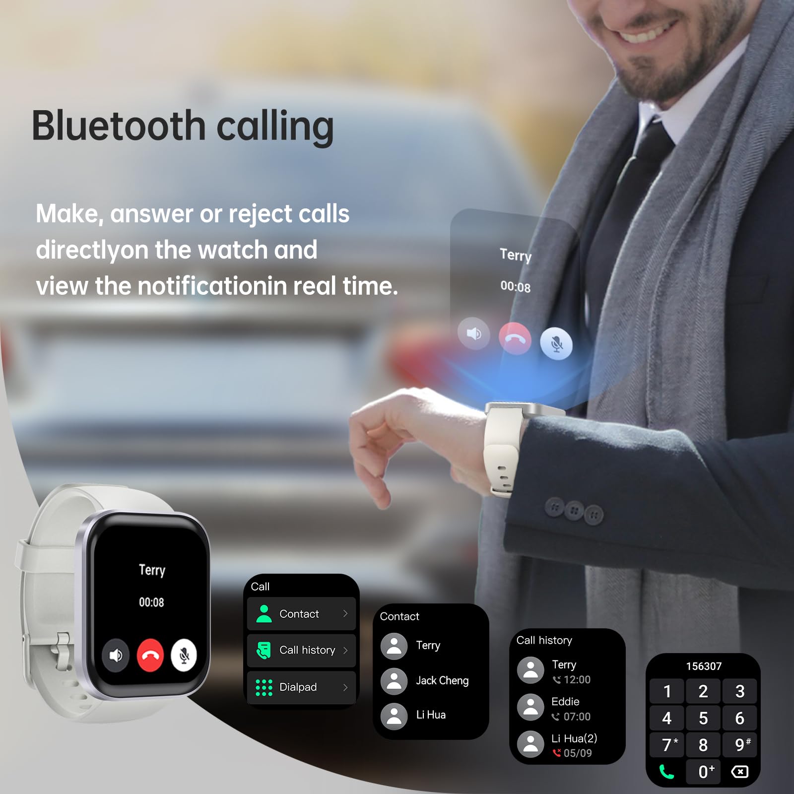 Oukitel 2025 Smart Watch(Answer/Make Call), 1.91'' Hd Smartwatches For Women Men, Fitness Tracker With Heart Rate Sleep Monitor,