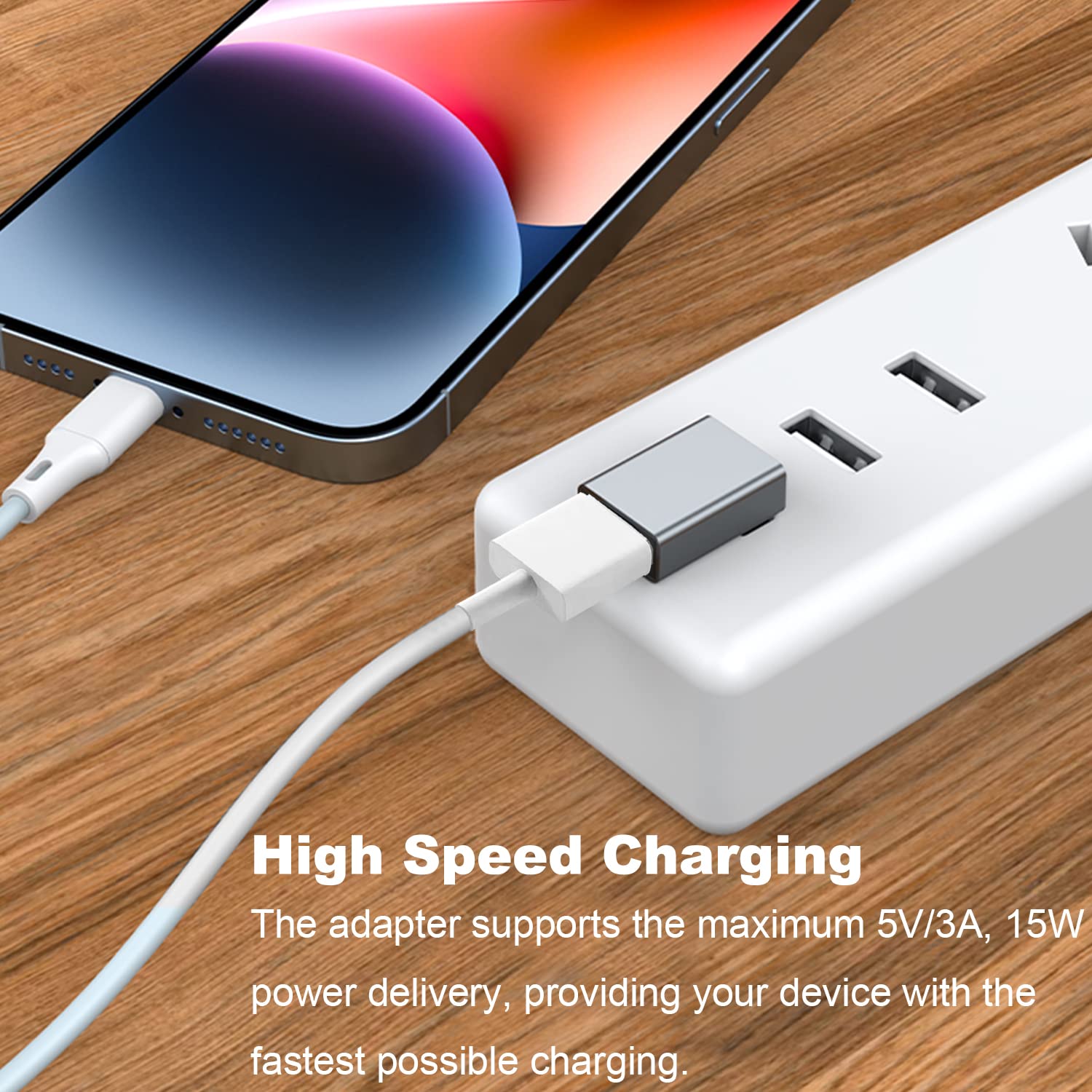 Areme 90 Degree Usb 3.0 Adapter 2 Pack, Upward Angle Usb A Male To Female Converter Extender For Pc, Laptop, Usb A Charger, Power Bank And More (Grey)