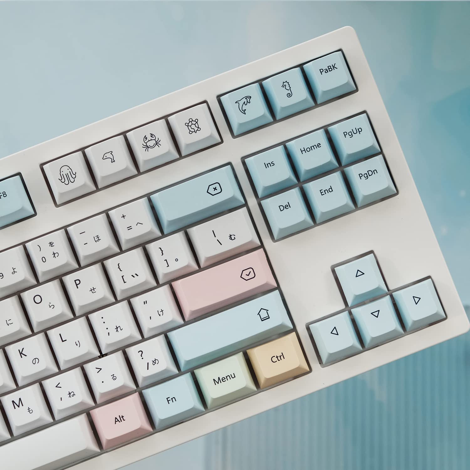 Cuxiu Chalk Keycaps 136 Keys Pbt Keycap Set For Cherry Mx Switches Cherry Profile Japanese Keycaps For Mechanical Keyboard Dye S