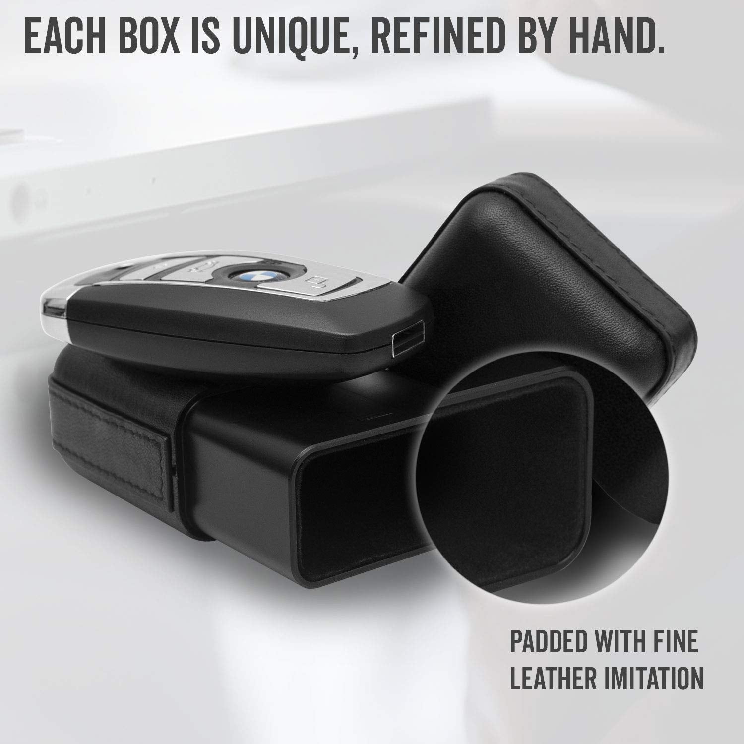 Vonetti Alpha Shield Elegante   Premium Rfid Signal Blocker Box   Smart Car Key Faraday Signal Protector, Keyless Go Rfid Blocki