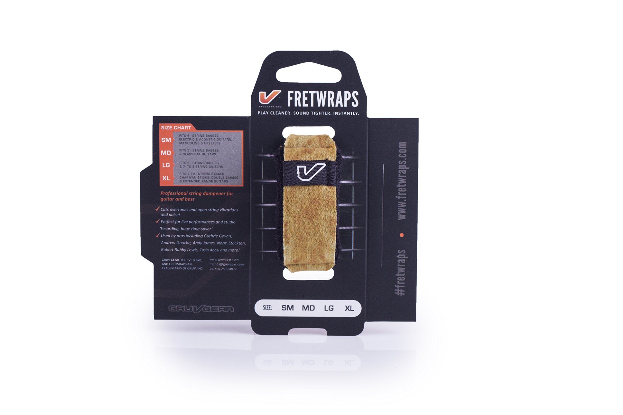 Gruv Gear Fretwraps Wood 'Maple' String Muter 1 Pack (Large) (Fw 1Pk Lit Lg)