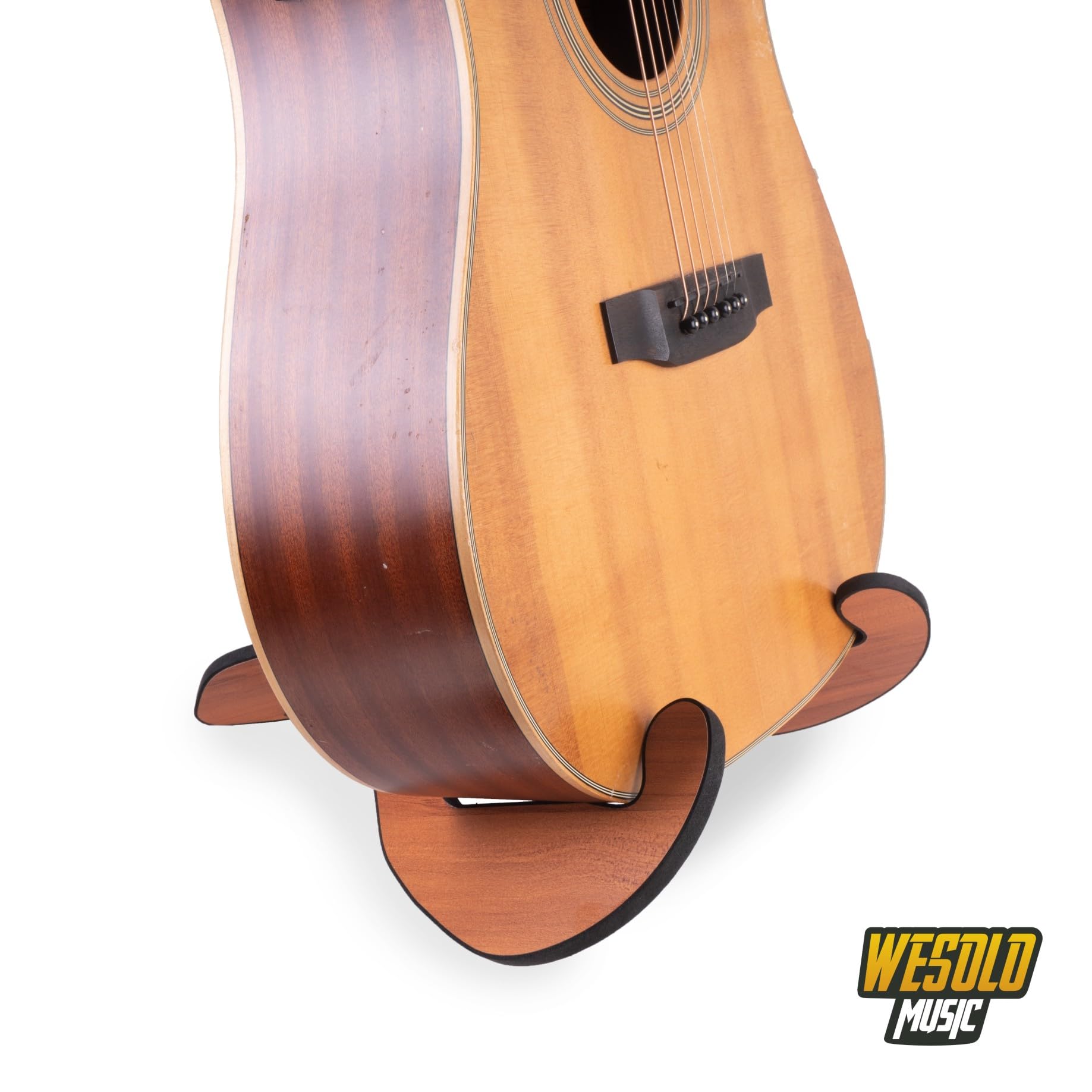Wesolo 2024 New Wooden Guitar Stand X-Frame Style Portable Guitar Holder (Acoustic/Classical)