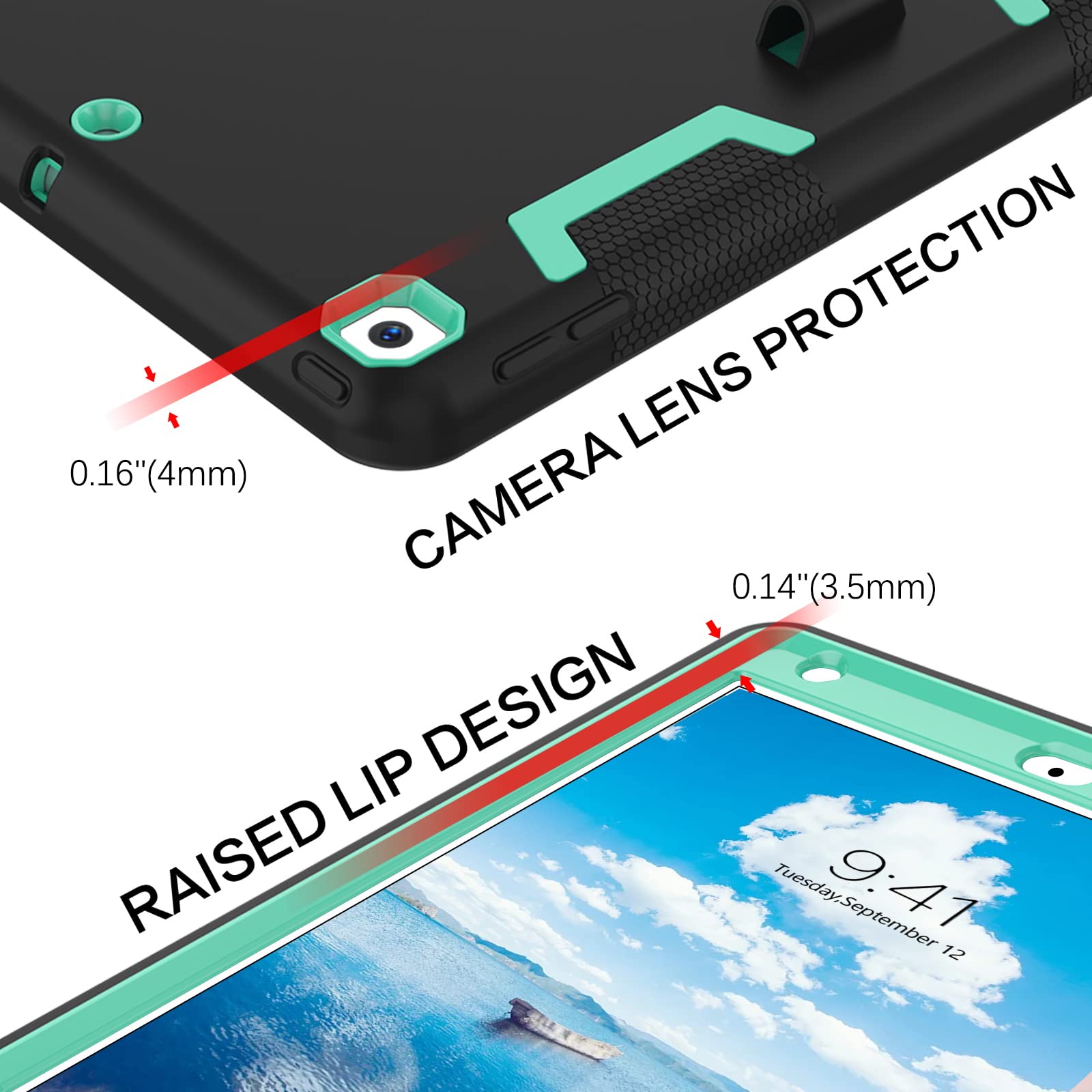 Veningo Ipad 9Th Generation Case, Ipad 8Th Gen Case, Ipad 7Th Gen Case, Ipad 10.2 2021/2020/2019 Case, 3 In 1 Heavy Duty Rugged