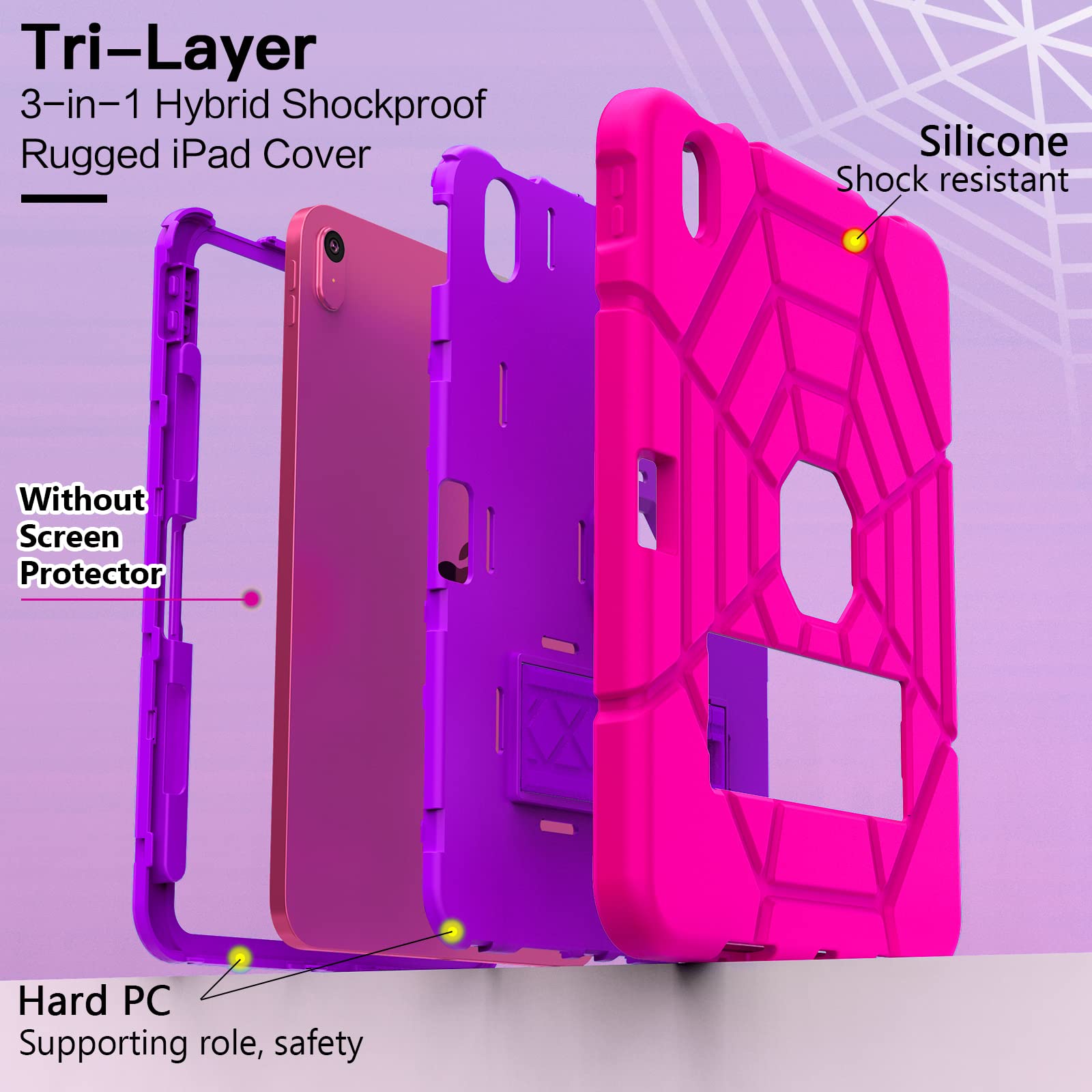 Grifobes Kids Case For Ipad 10Th Generation Case, For 2022 10.9 Inch Ipad 10 Th Generation With Pencil Holder & Stand, Heavy Dut