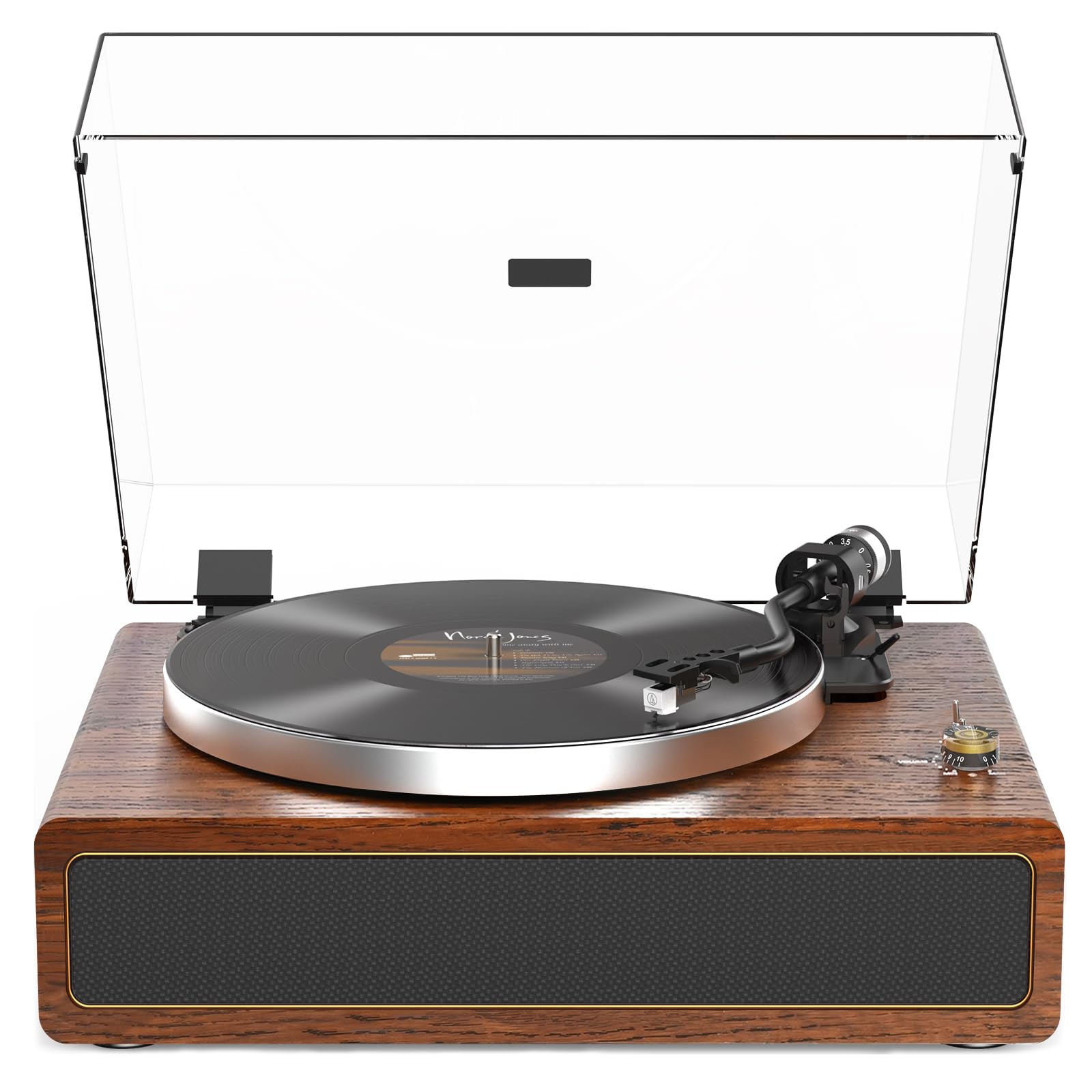 Turntable Record Player With Built In Speakers, Vinyl Record Player Support Bluetooth Playback Auto Stop 33&45 Rpm Speed Rca Lin