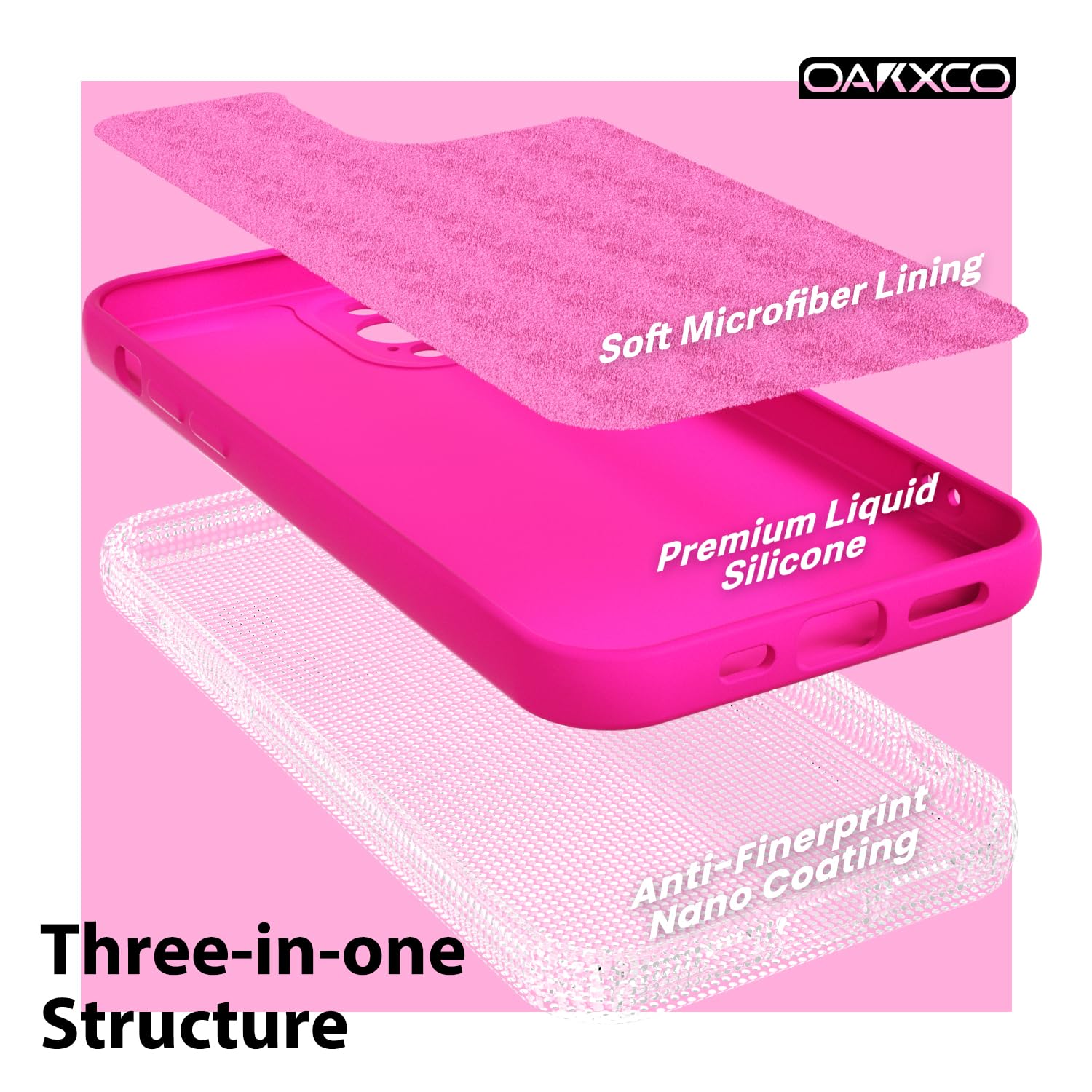Oakxco For Iphone 12 Pro Max Case Liquid Silicone, Neon Bright Solid Color, Soft Rubber Gel Elegant Aesthetic Cover, Thin Slim T