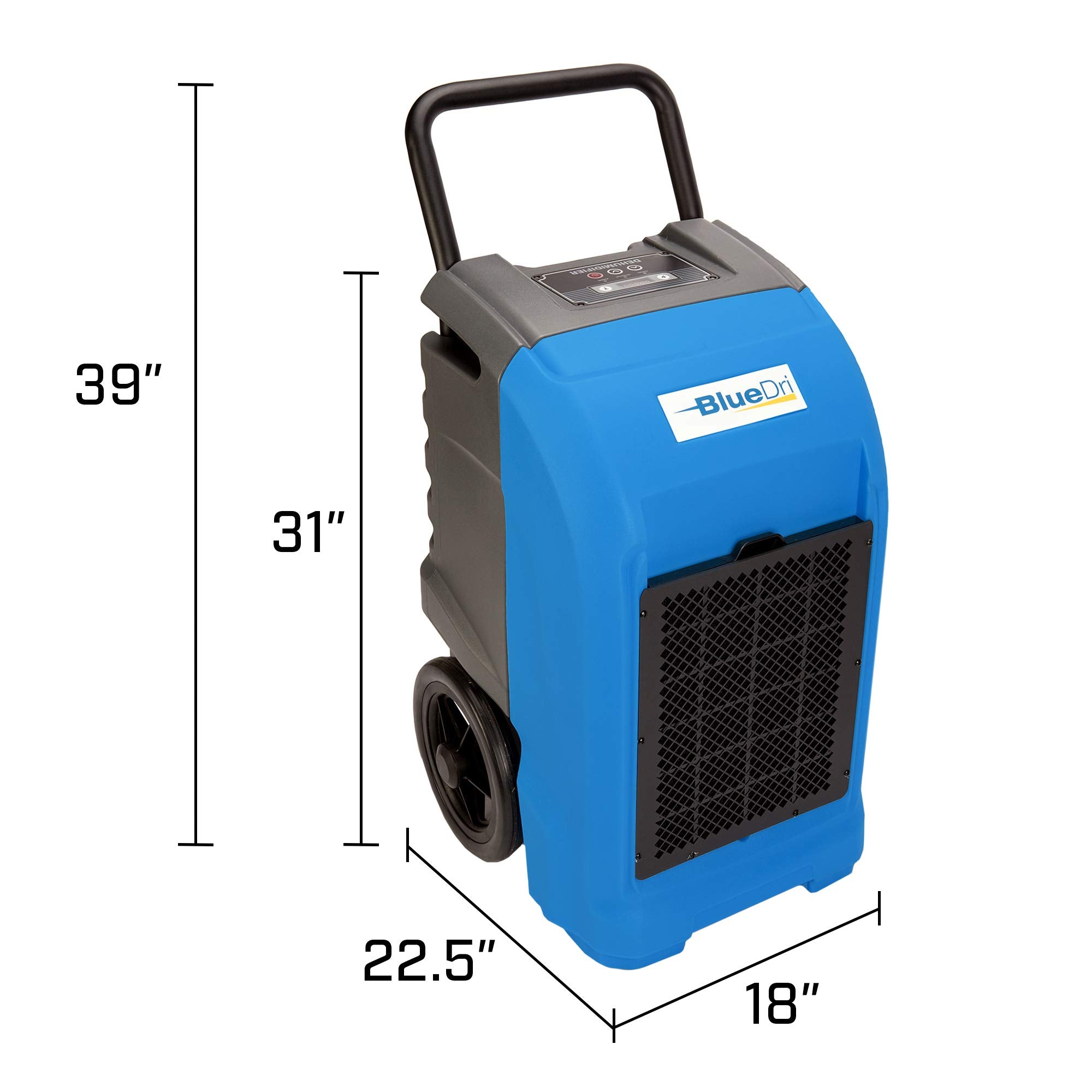 Bluedri Bd 76 Commercial Dehumidifier For Home, Basements, Garages, And Job Sites. Industrial Water Damage Equipment   Pack Of 1
