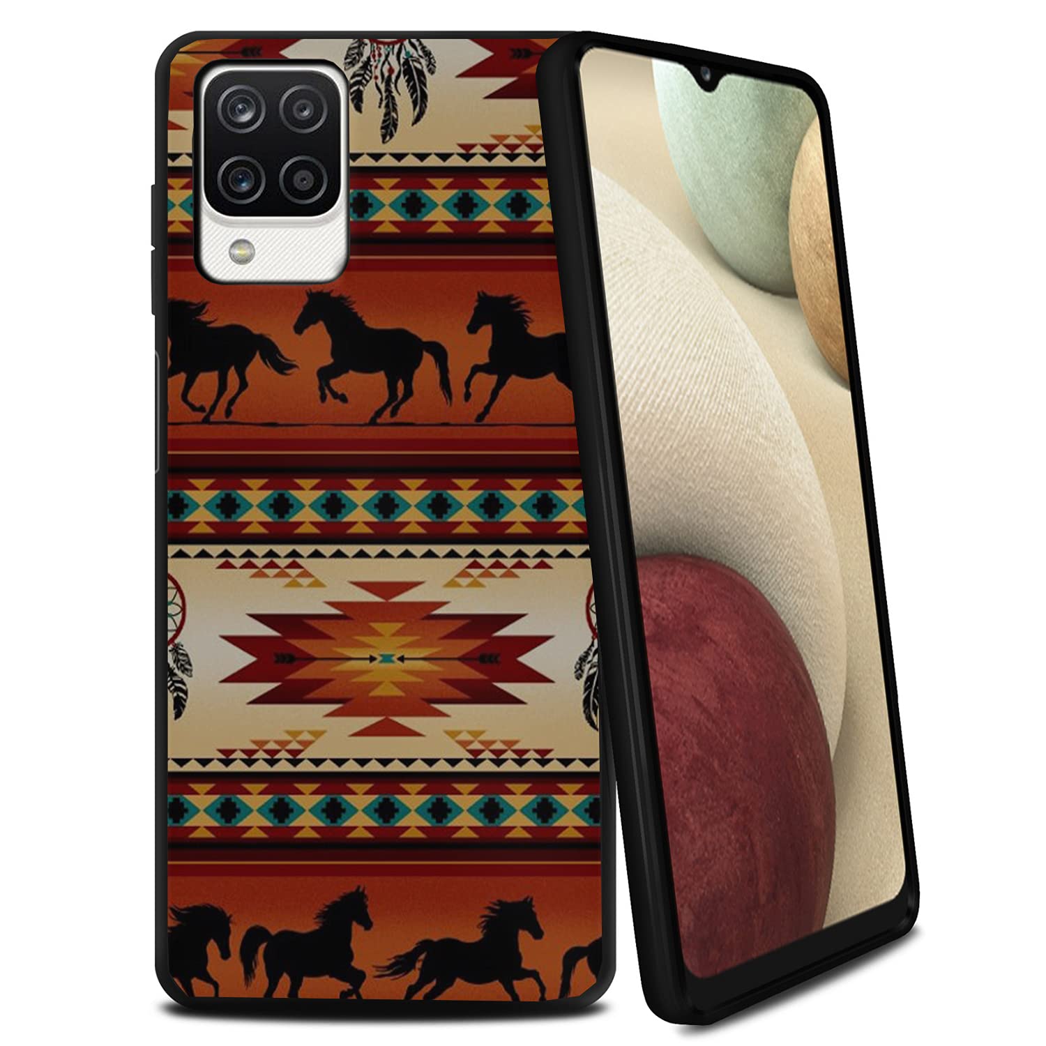 CasesOnDeck Slim Floral Case Compatible with [Samsung Galaxy A12 / A12 TPU Case][Gel Flex TPU] Flexible Glossy TPU Case with Wes