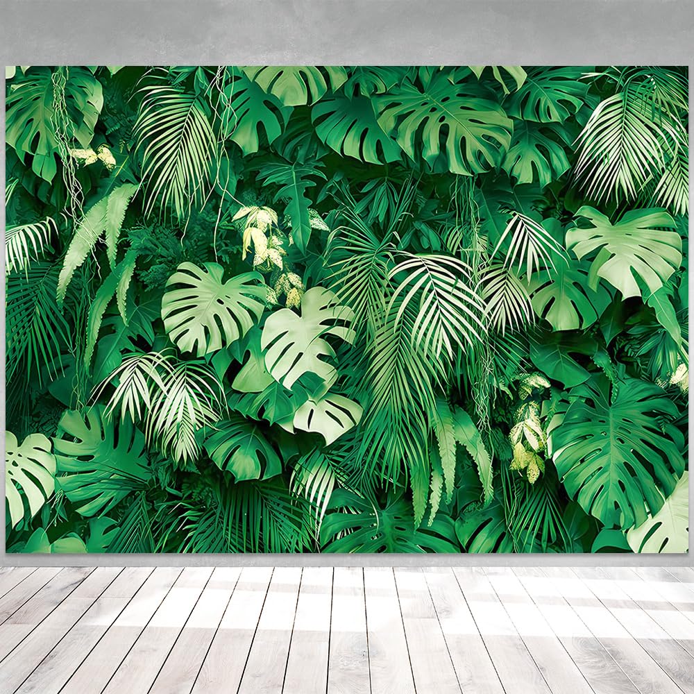 Maqtt 9X6Ft Jungle Palm Wildlife Park Photography Background Baby Shower Friends Party Family Party Decor Photo Backdrop Green T