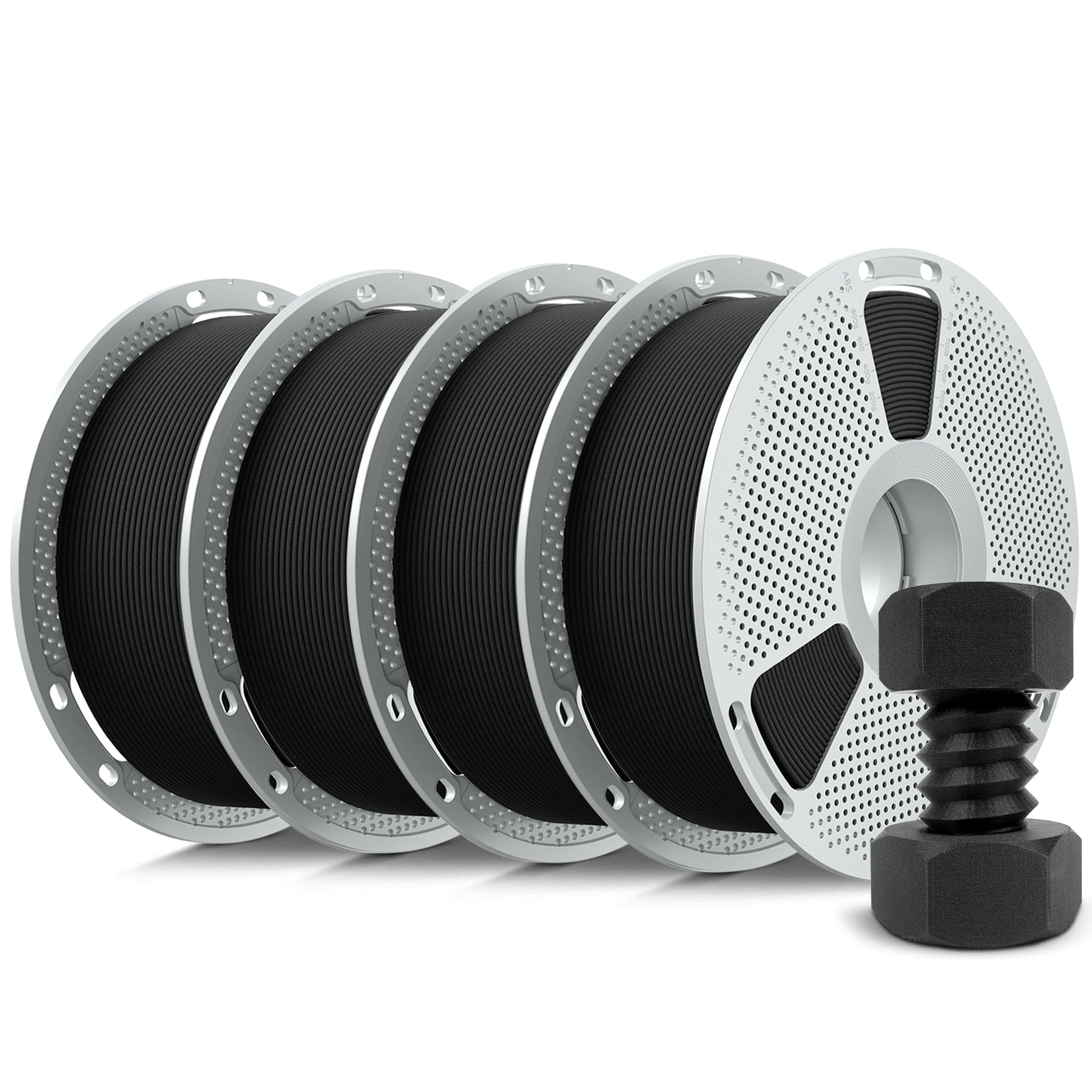 SUNLU 4KG PA6-CF 3D Filament 1.75mm, Heat Deflection Temperature up to 209C, Made of 80% PA Nylon and 20% Carbon Fibers, 1kg Spo