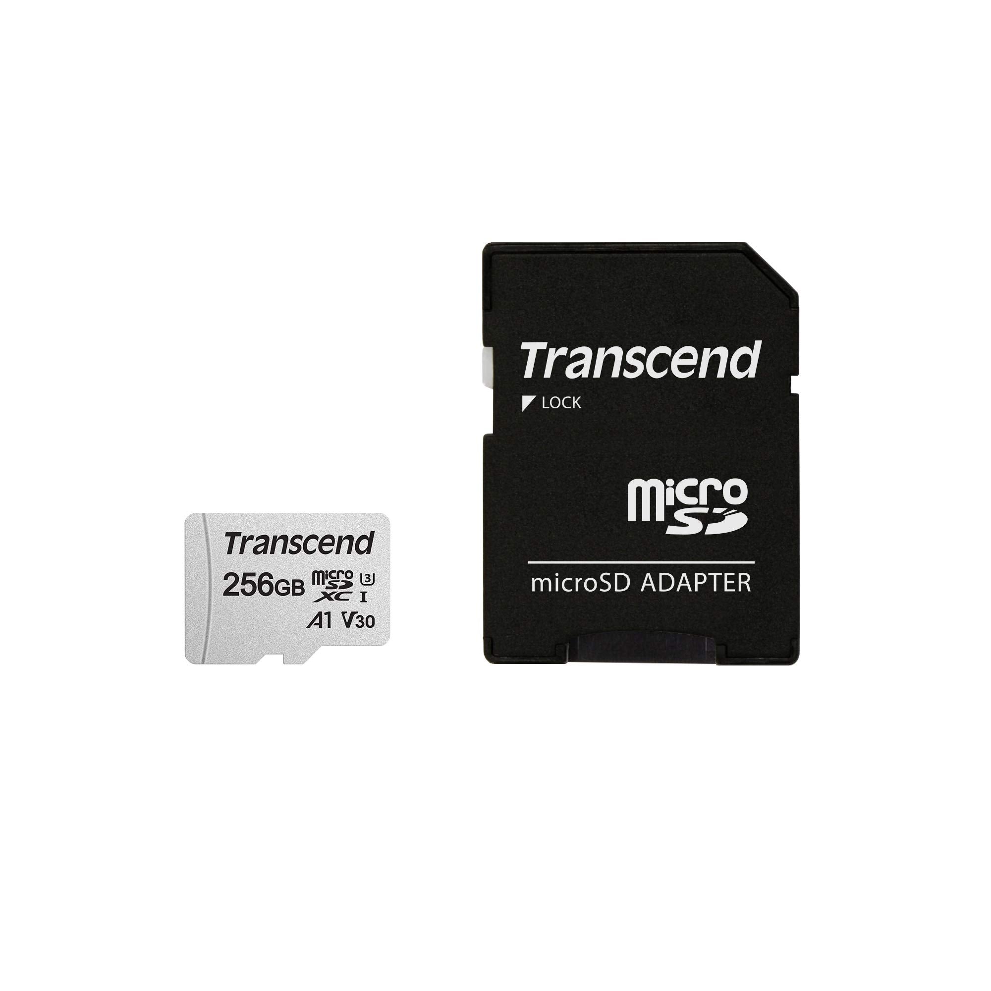 Transcend 256GB microSDXC Micro SD Card A1 V30 UHS-I U3 C10, Up to 100MB/s, 4K UHD Video Memory Card w/Adapter for Nintendo Swit
