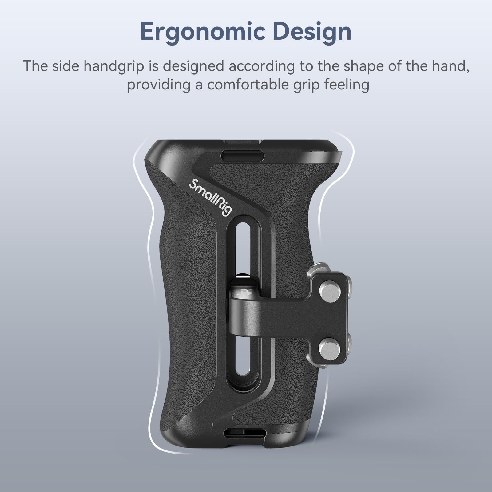 Smallrig Aluminum Side Handle For Camera Cages, Universal Ergonomic Side Handgrip With Bulit-In 1/4-20 Locating Hole, Strap Hole