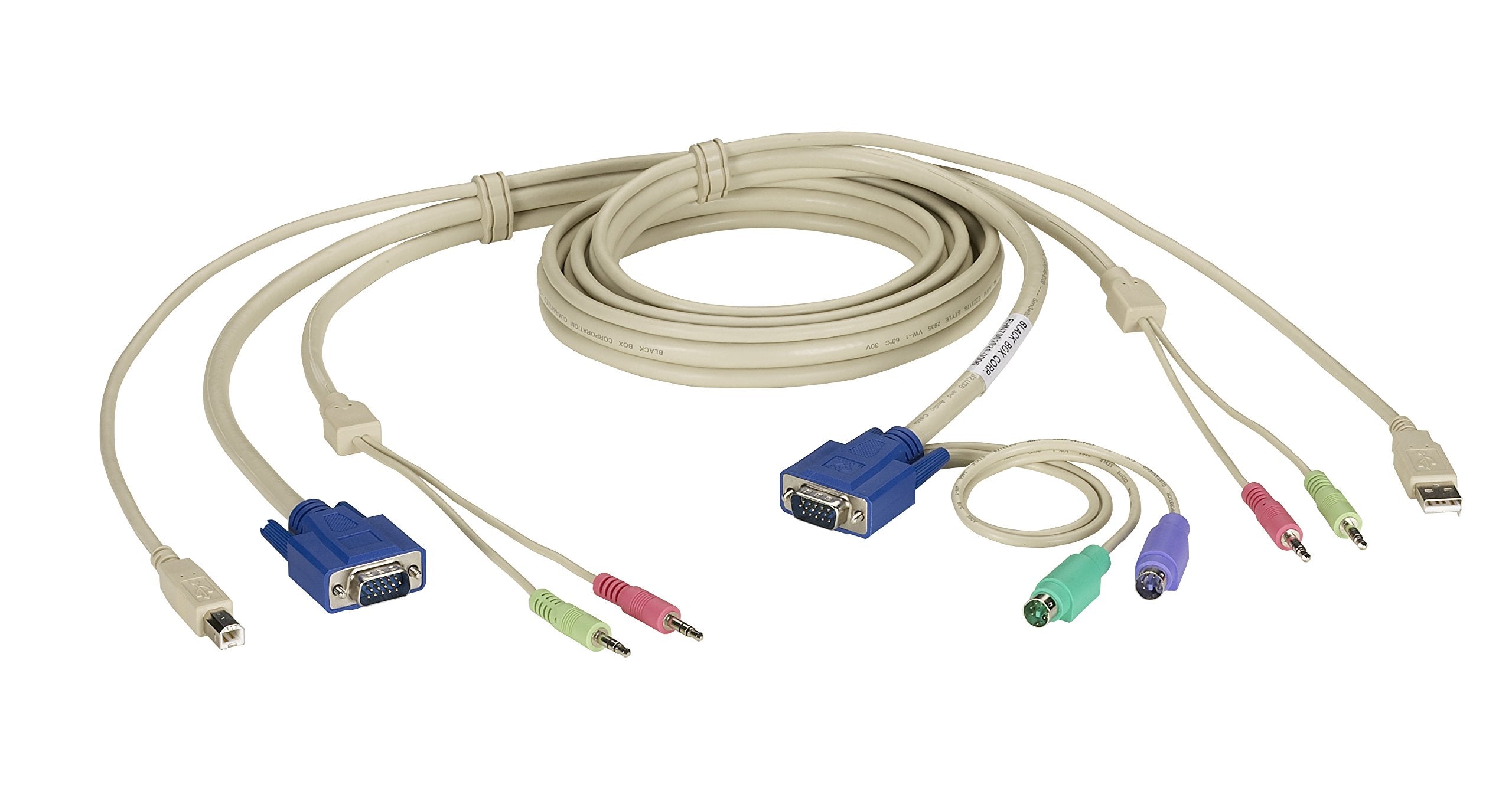 Kvm Cpu Cable - Dt Pro Ii Series, Vga, Ps/2, Audio, 6-Ft. (1.8-M)