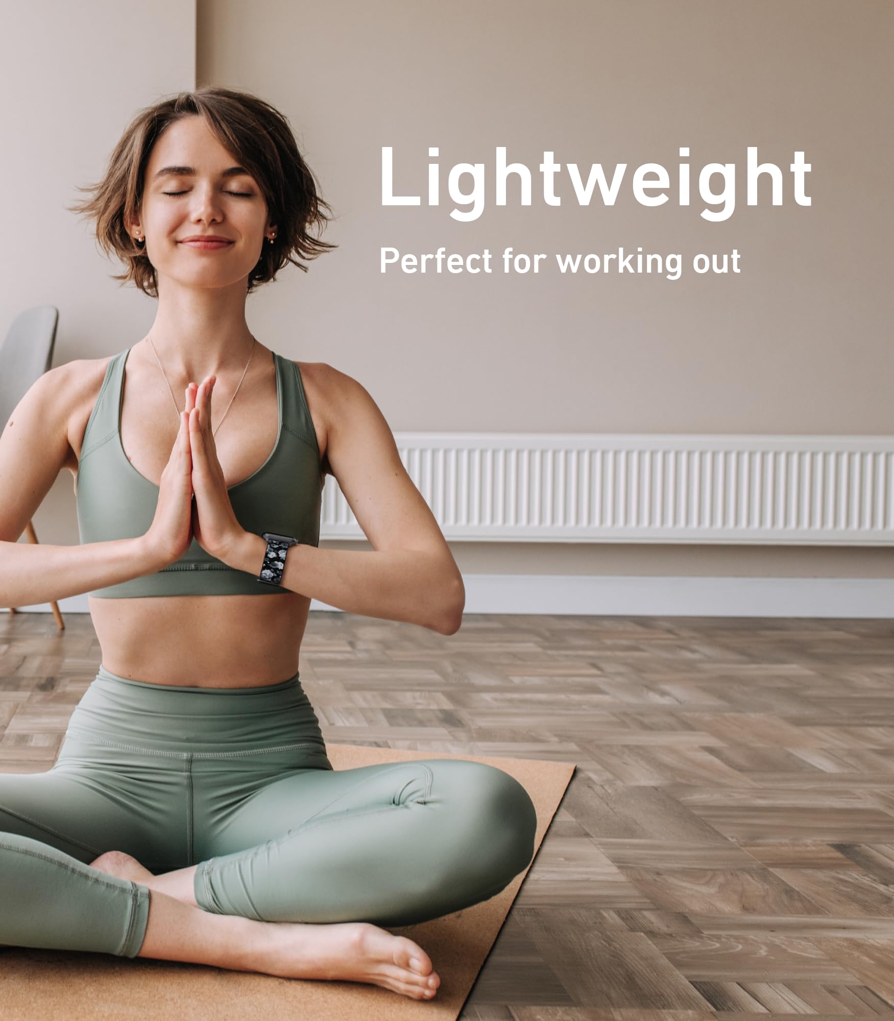 Thunderfit Nylon Smart Watch Band,Compatible With Apple Watch, Adjustable Strap 8 Pack (Sapphire Blue, Dark Raspberry, Charcoal